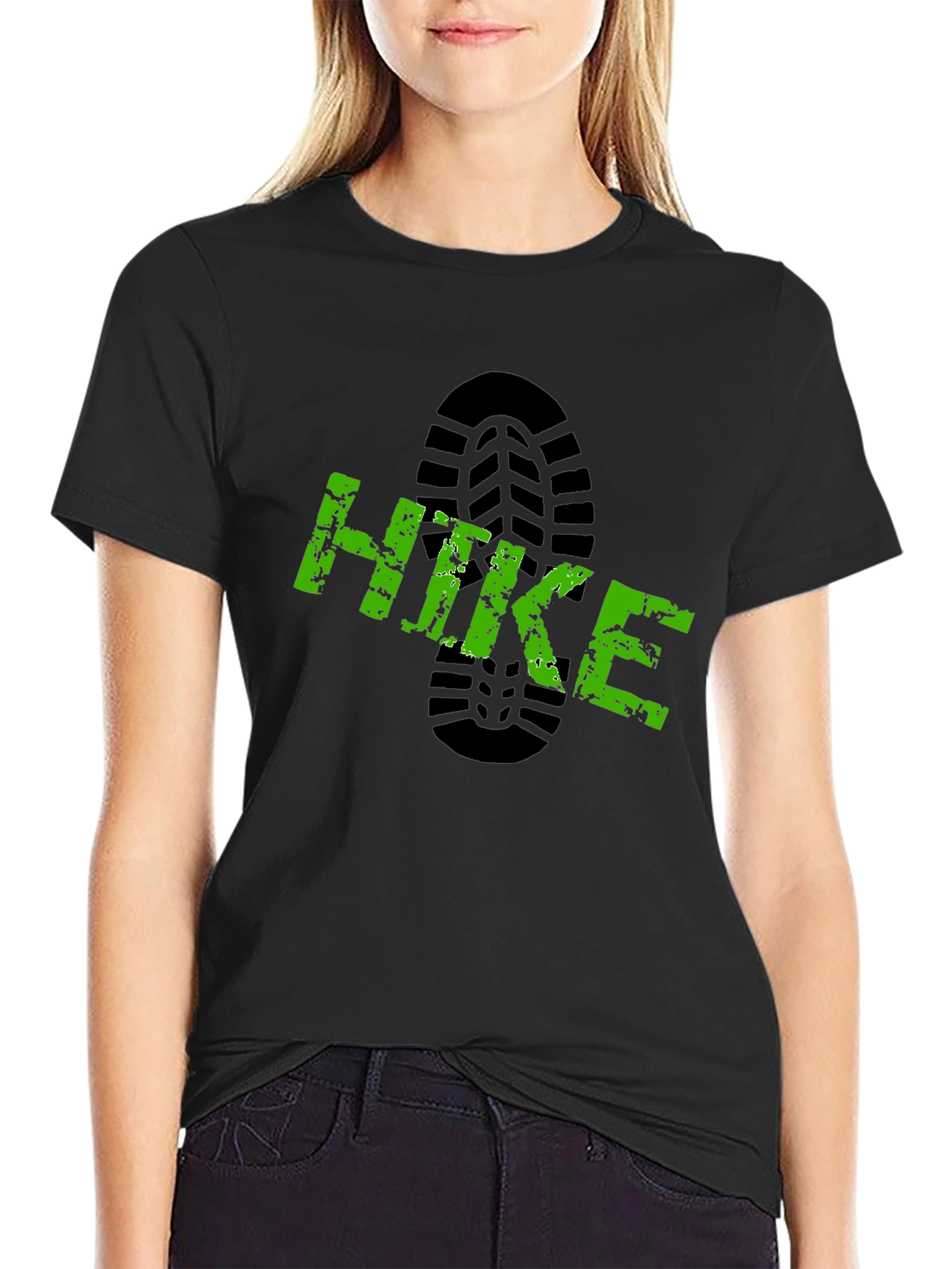 Hike Graphic Print Black T-Shirt