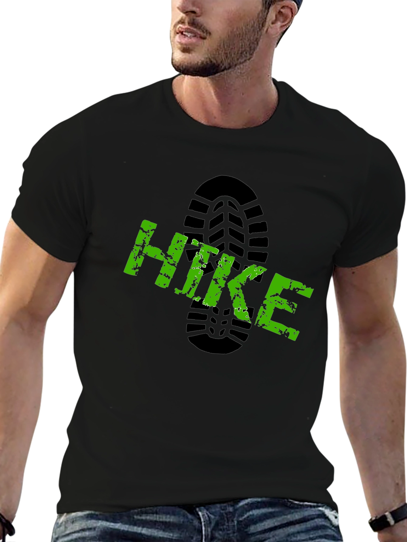 Hike Graphic Print Black T-Shirt