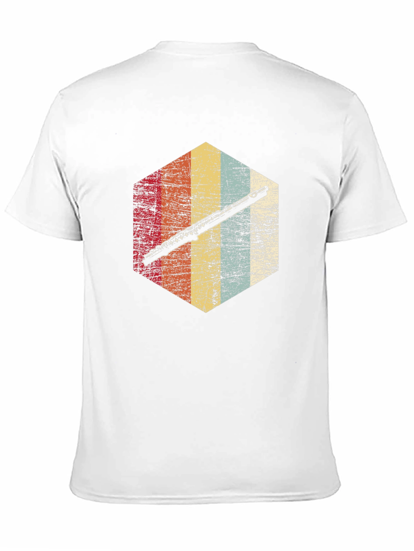 Retro Flute Graphic Tee - Musician Style Shirt