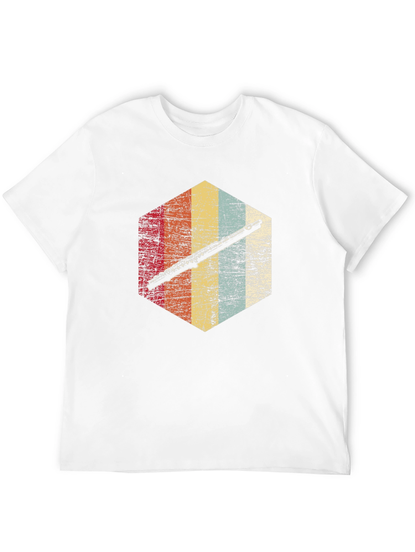 Retro Flute Graphic Tee - Musician Style Shirt