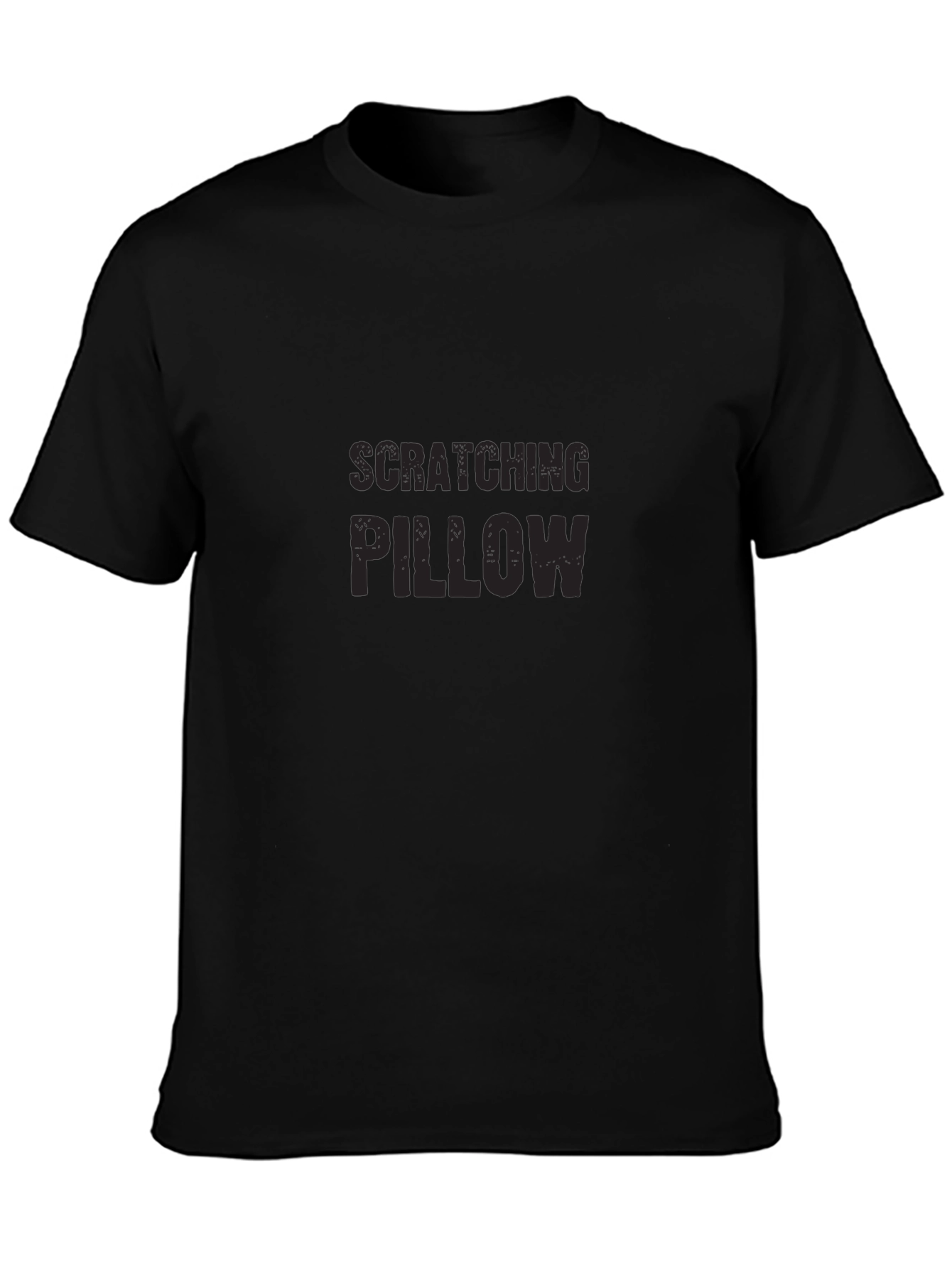 Scratching Pillow Black T-Shirt