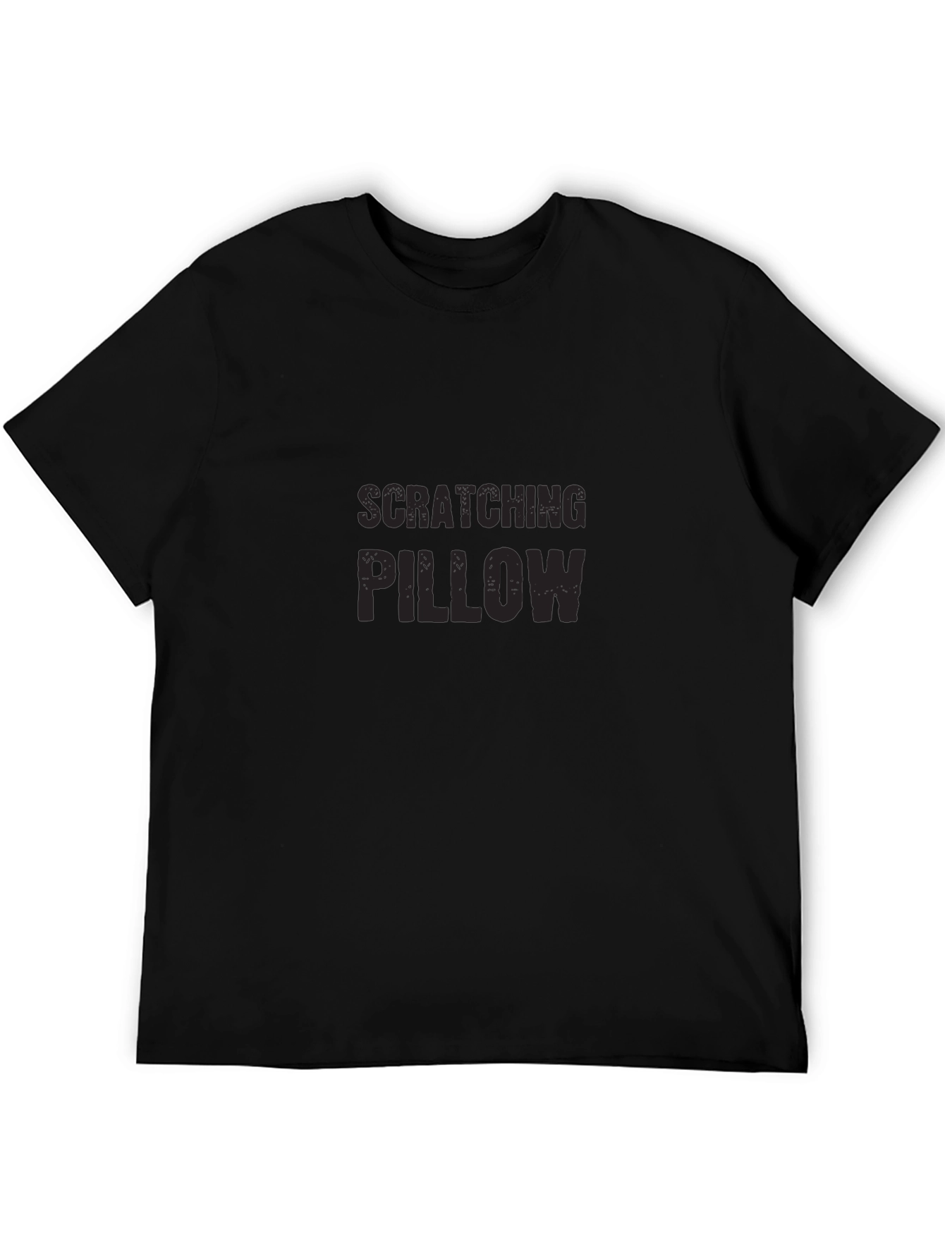 Scratching Pillow Black T-Shirt