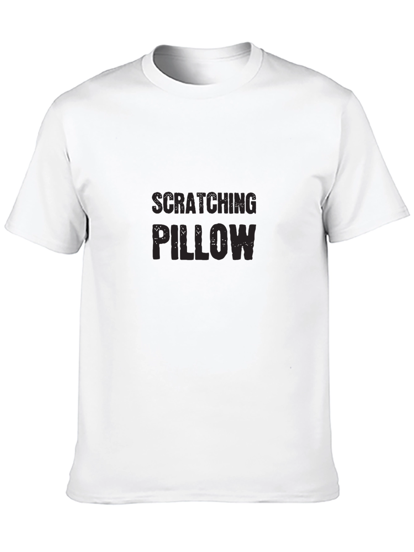 Scratching Pillow Black T-Shirt