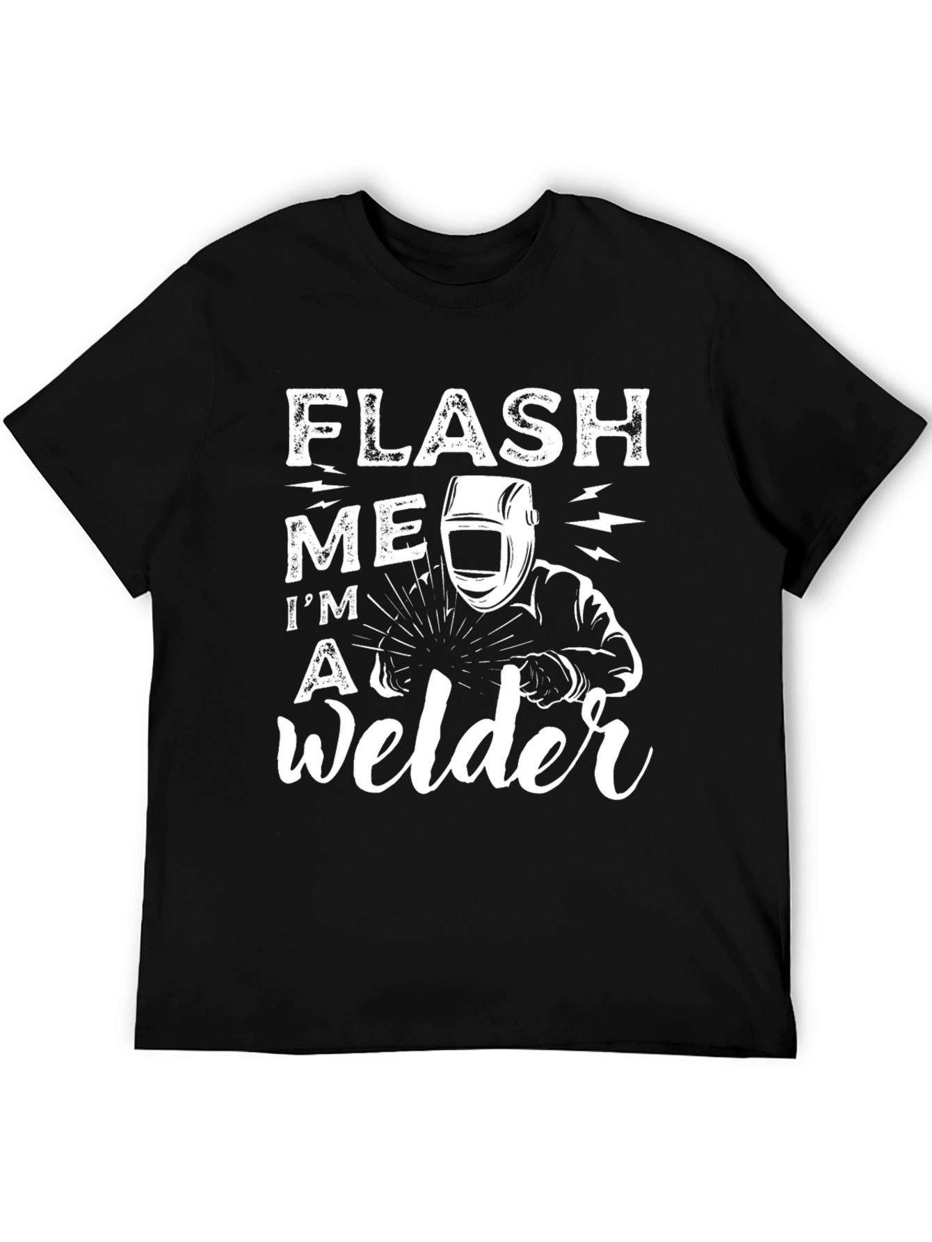 Flash Me Im A Welder Black T-Shirt