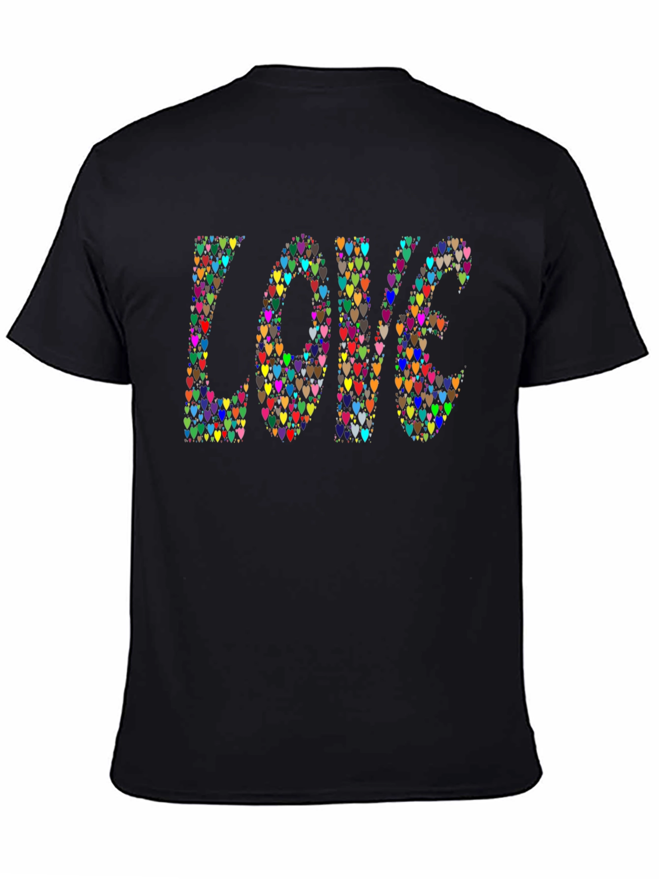 Heart LOVE Graphic Black T-Shirt