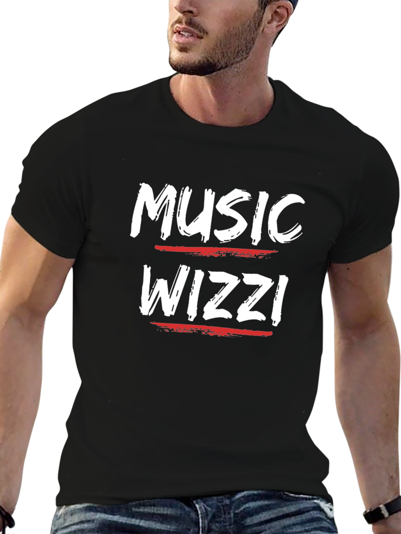 Music Wizzi Black Graphic T-Shirt