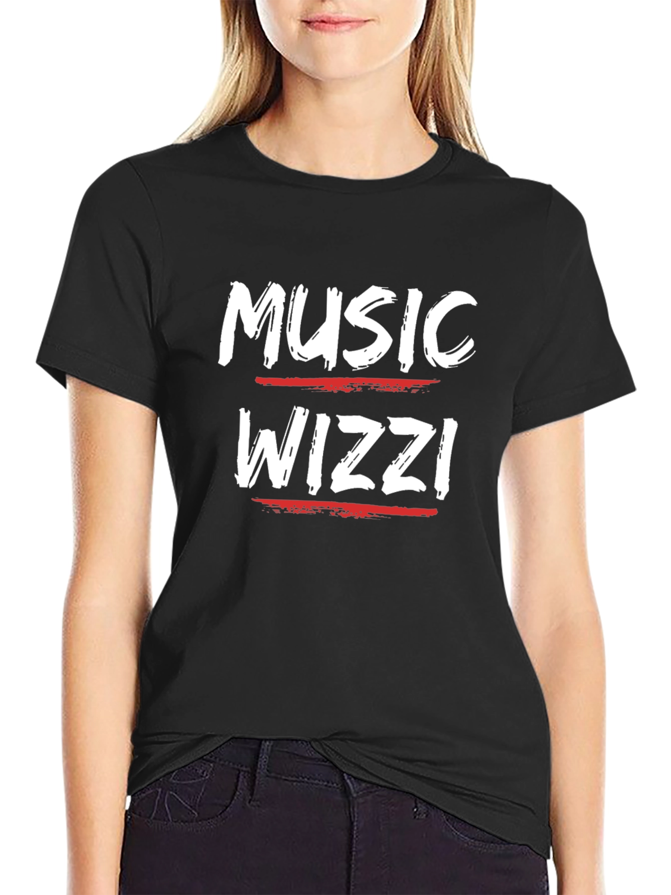 Music Wizzi Black Graphic T-Shirt