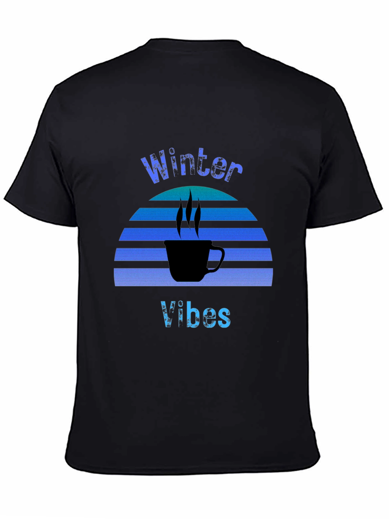 Winter Vibes Black Graphic Tee
