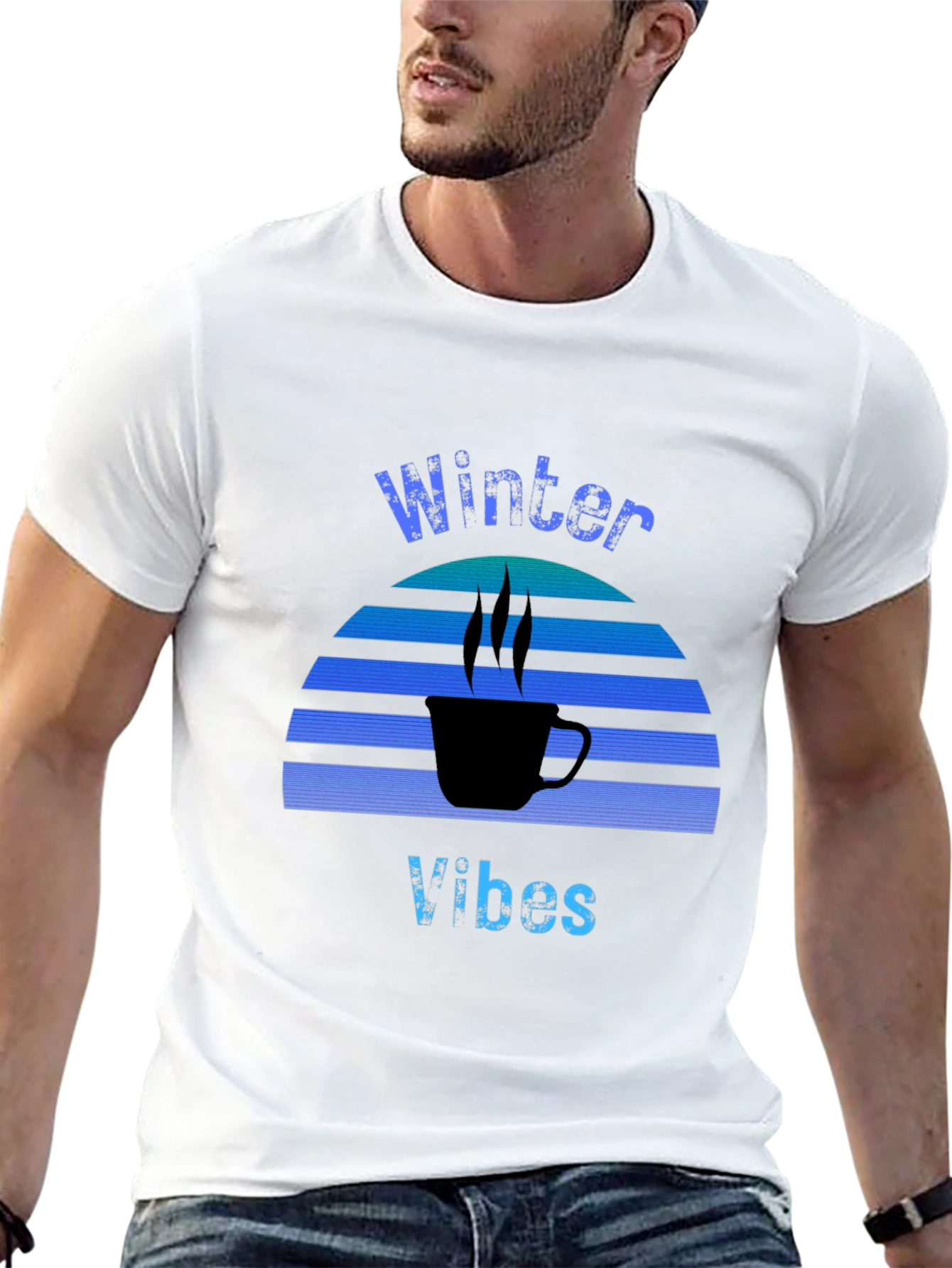 Winter Vibes Black Graphic Tee
