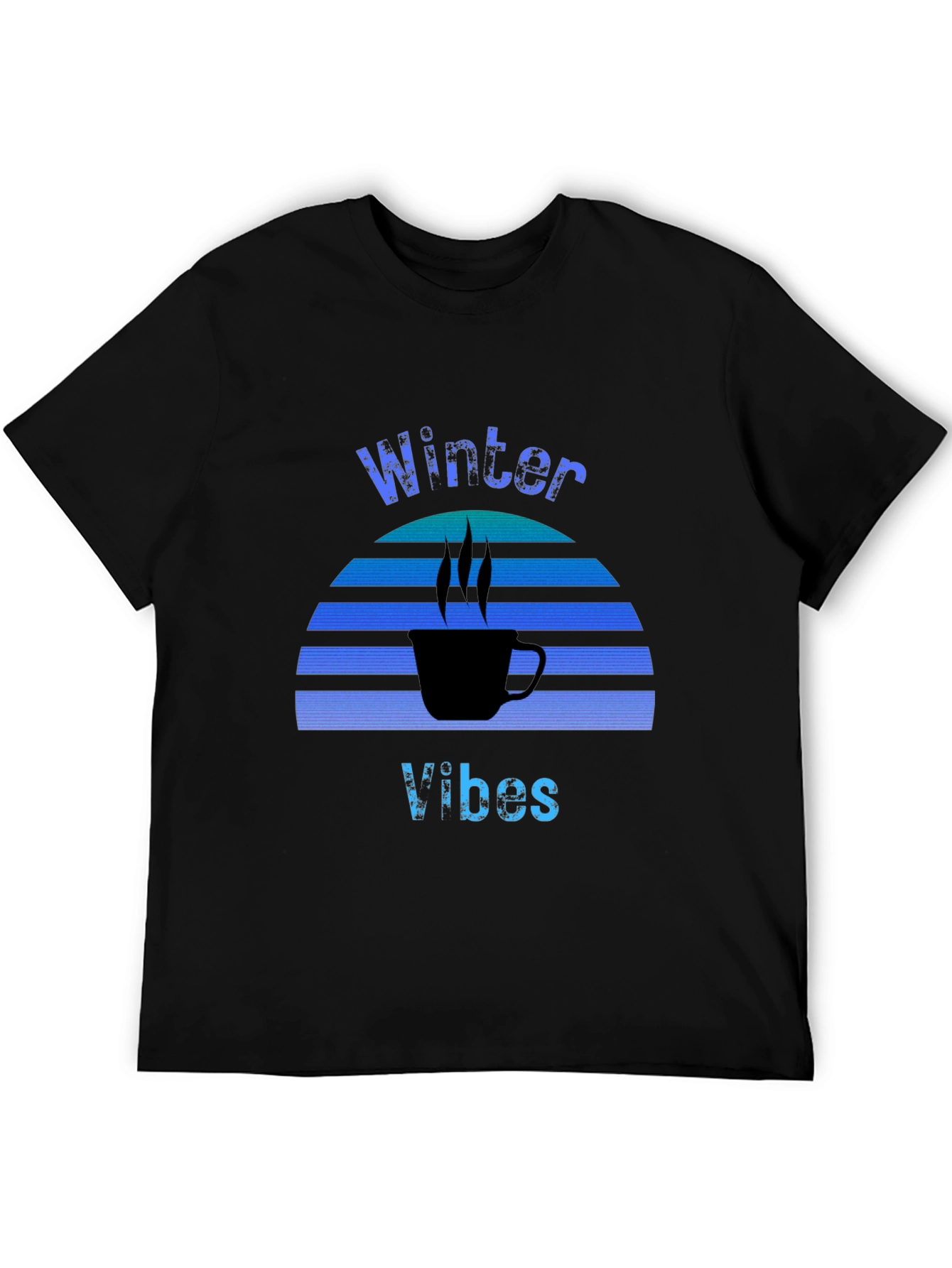 Winter Vibes Black Graphic Tee