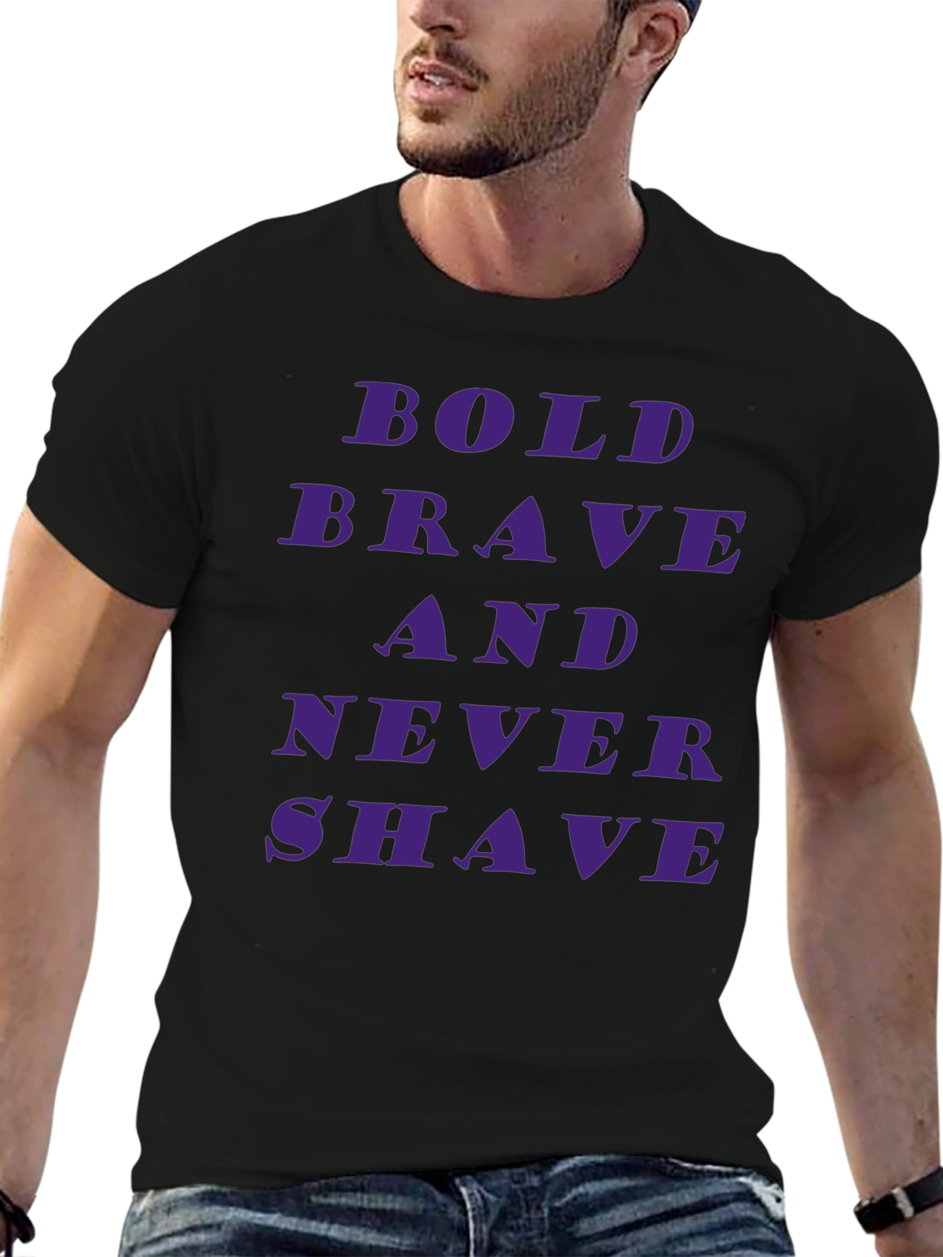 Bold Brave Never Shave Graphic Tee