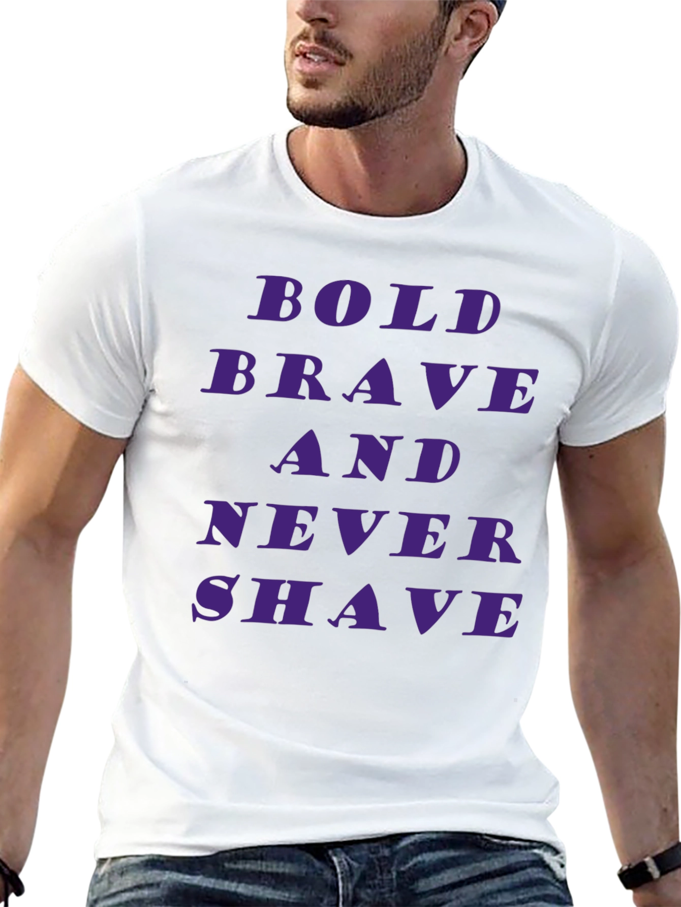 Bold Brave Never Shave Graphic Tee