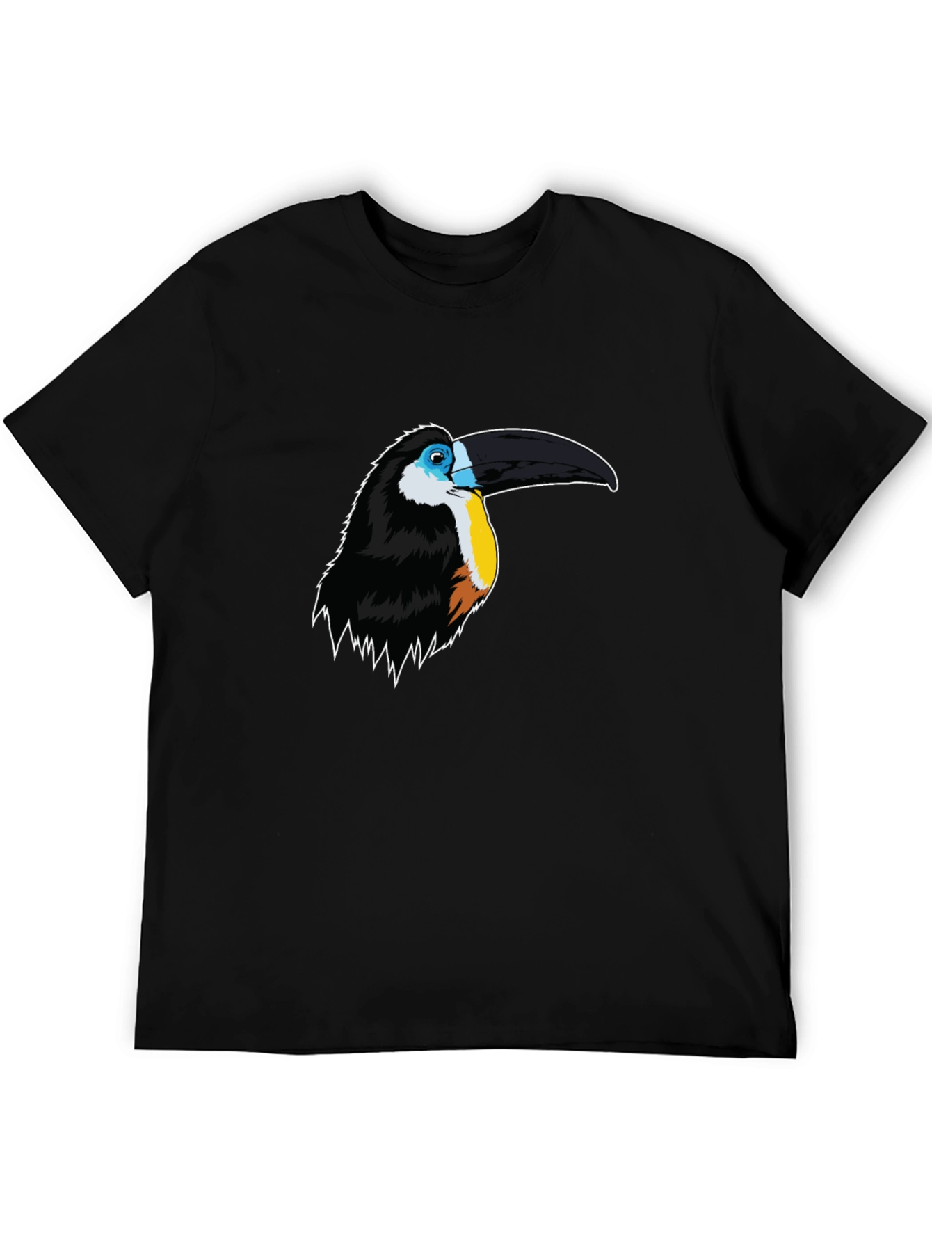 Toucan Graphic Print Mens Black T-Shirt