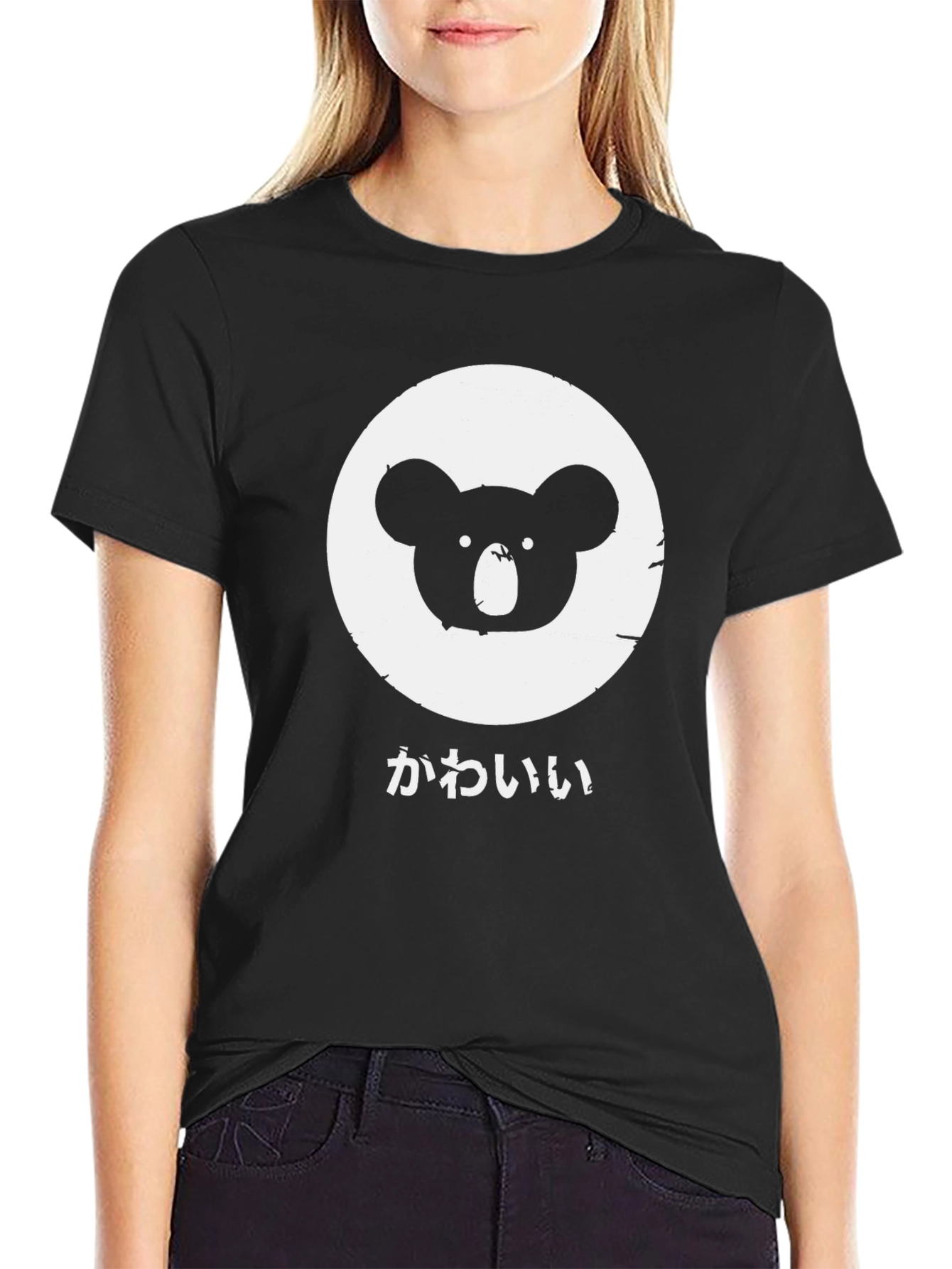 Cute Koala Graphic Tee - Kawaii Black Shirt