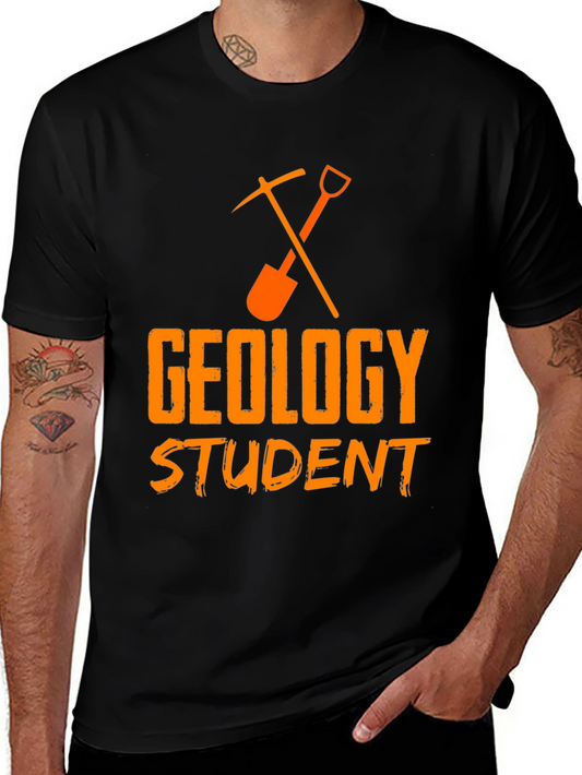 Geology Student T-Shirt - Black Cotton Tee