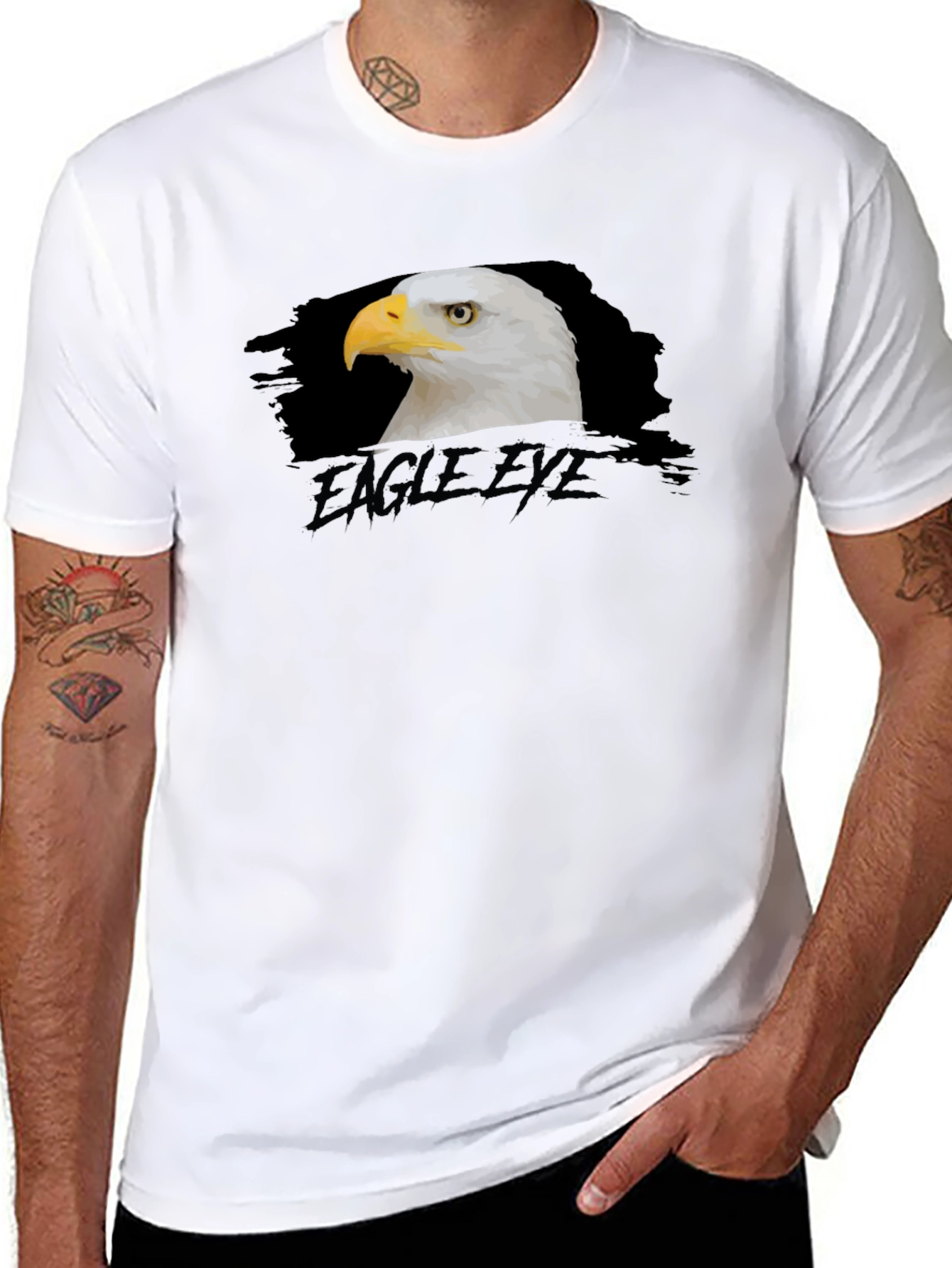Eagle Eye Black T-Shirt Graphic Print