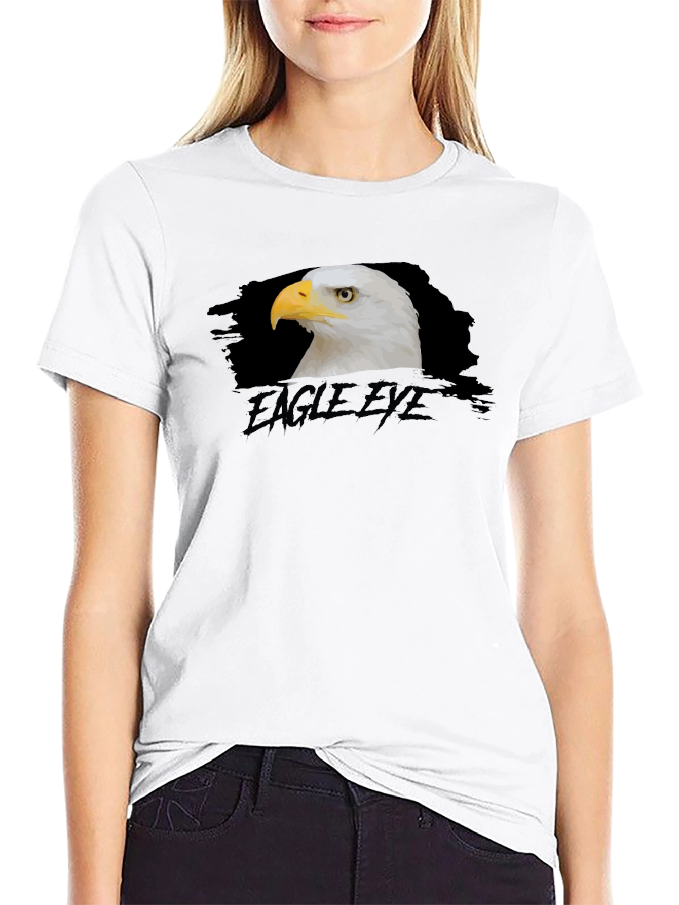 Eagle Eye Black T-Shirt Graphic Print