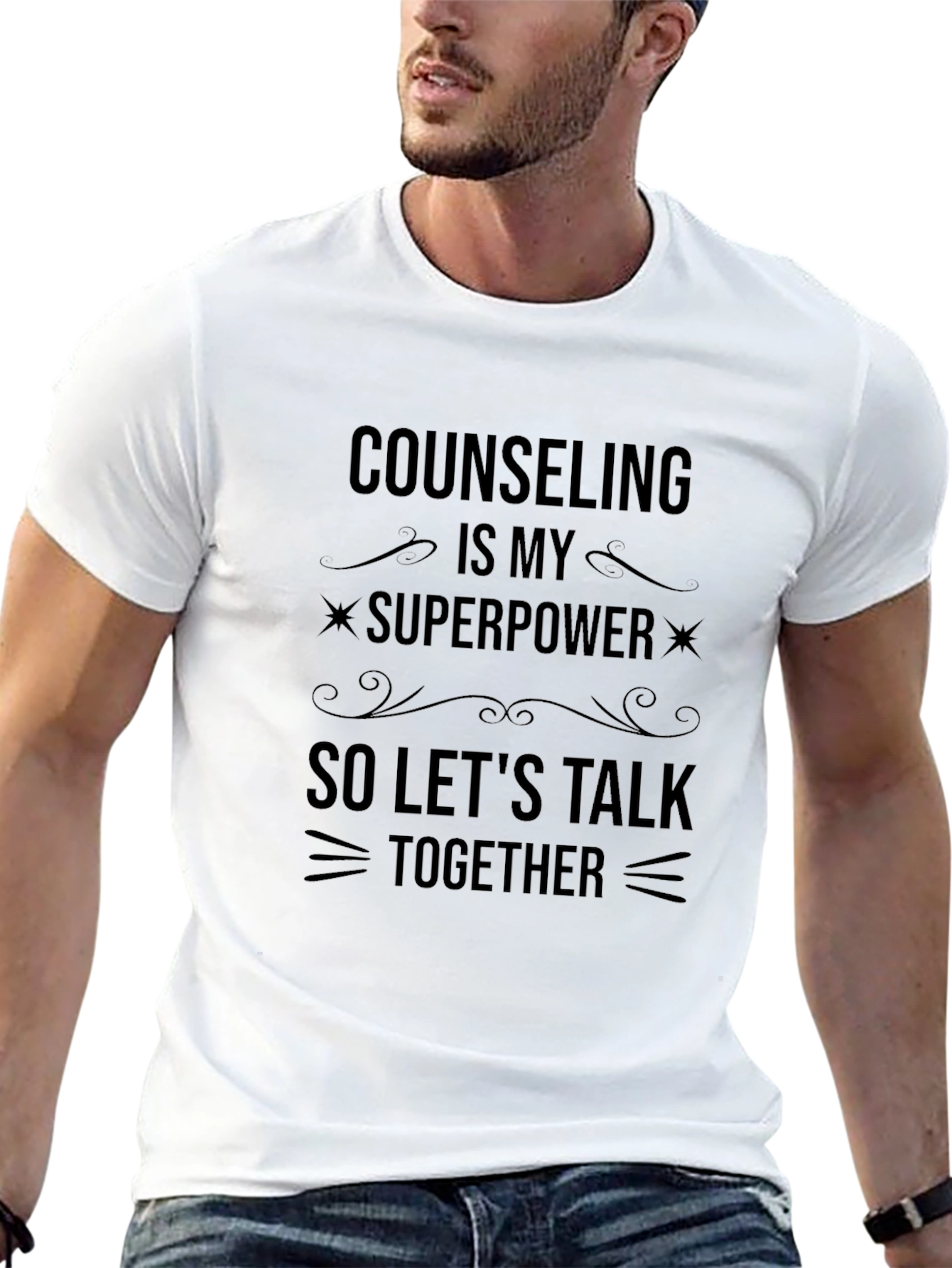 Counseling is My Superpower T-Shirt - Black