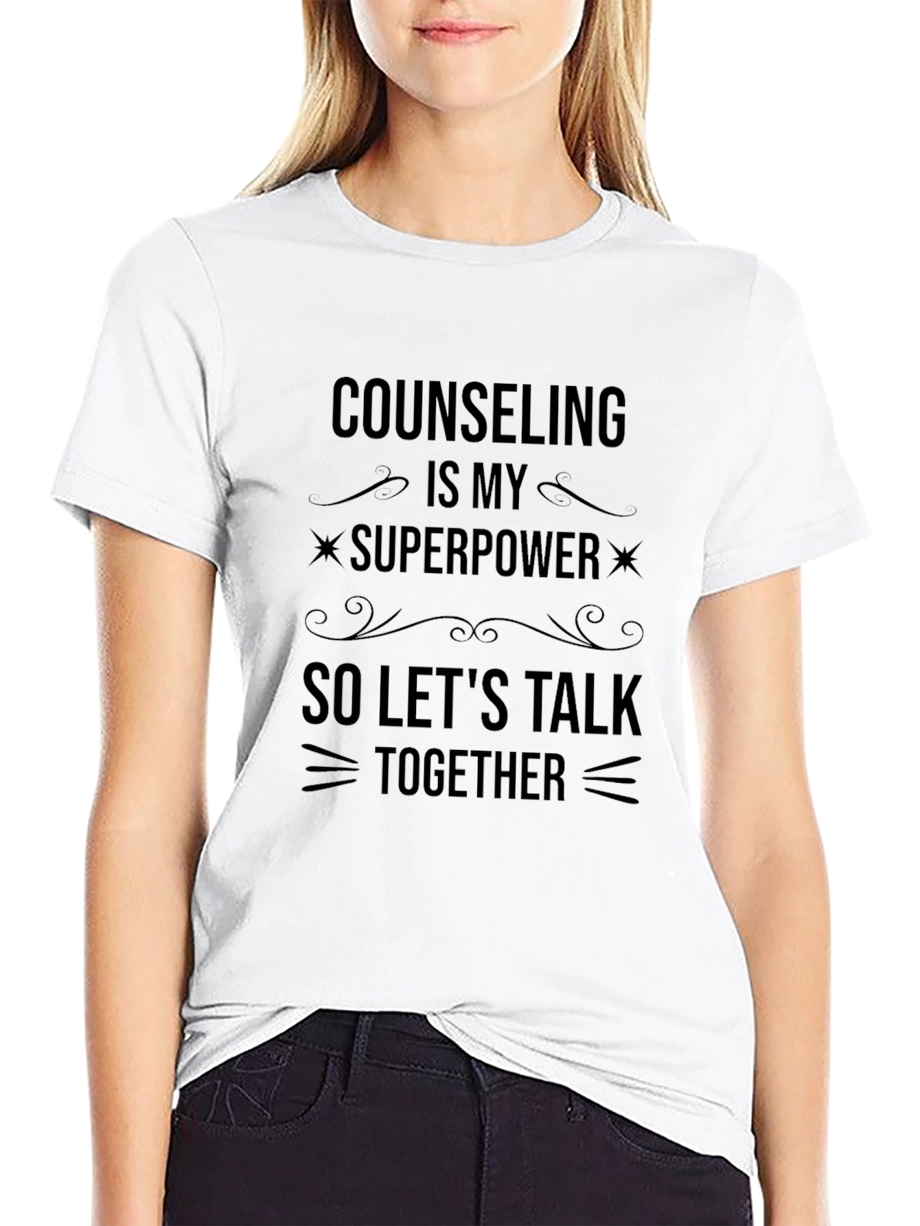 Counseling is My Superpower T-Shirt - Black