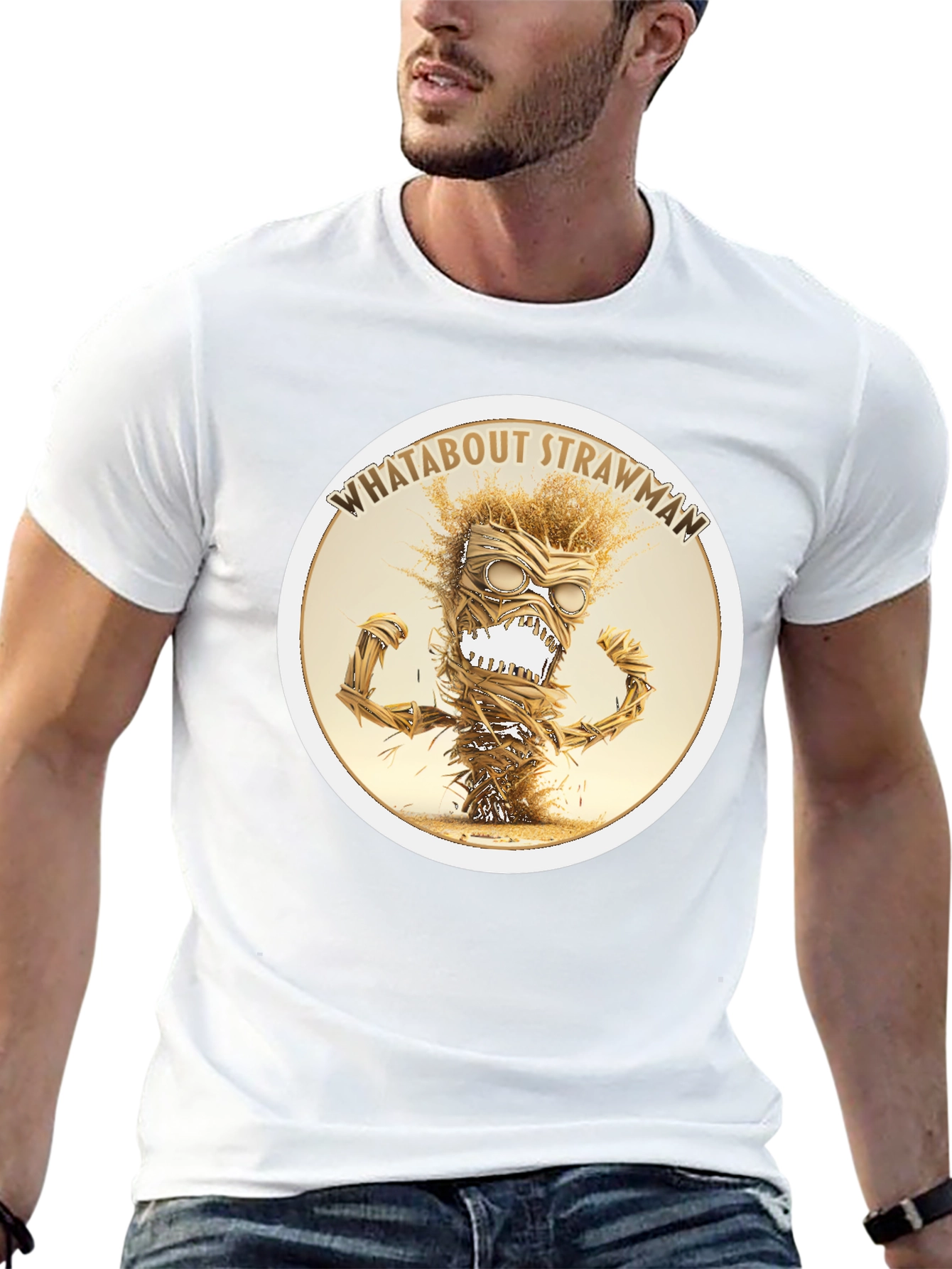 Whatabout Strawman Graphic T-Shirt - Unique Design