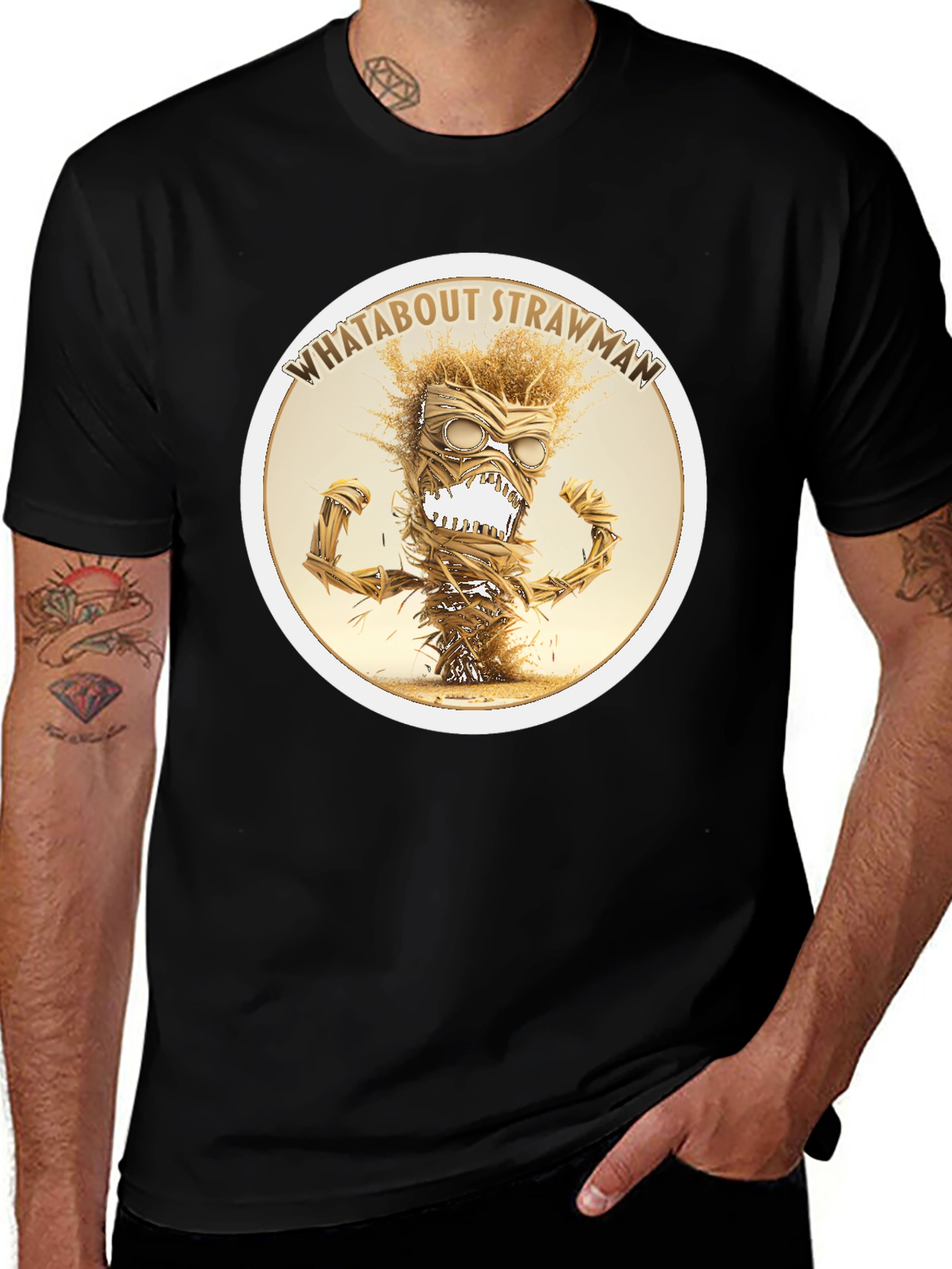 Whatabout Strawman Graphic T-Shirt - Unique Design