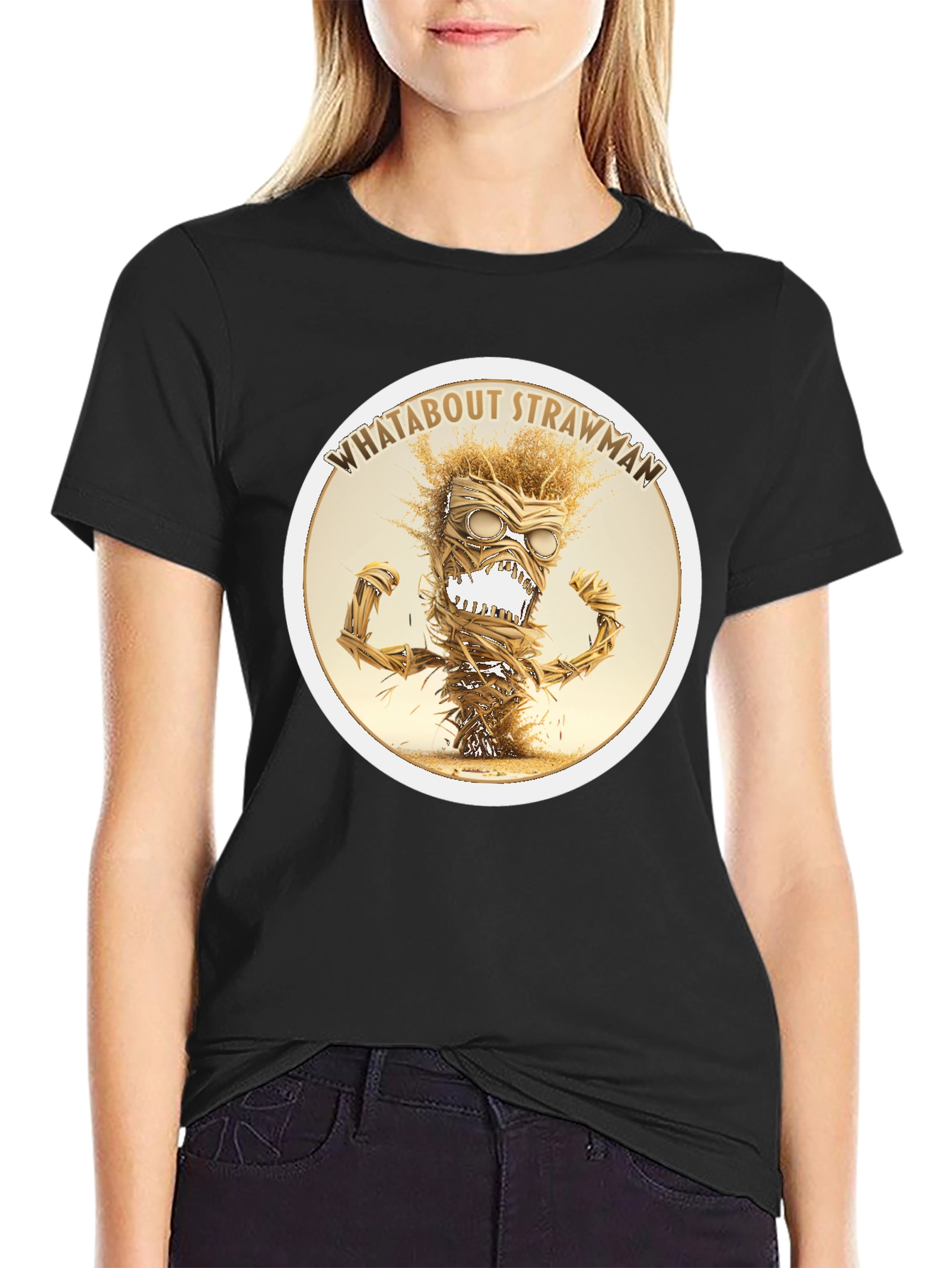 Whatabout Strawman Graphic T-Shirt - Unique Design
