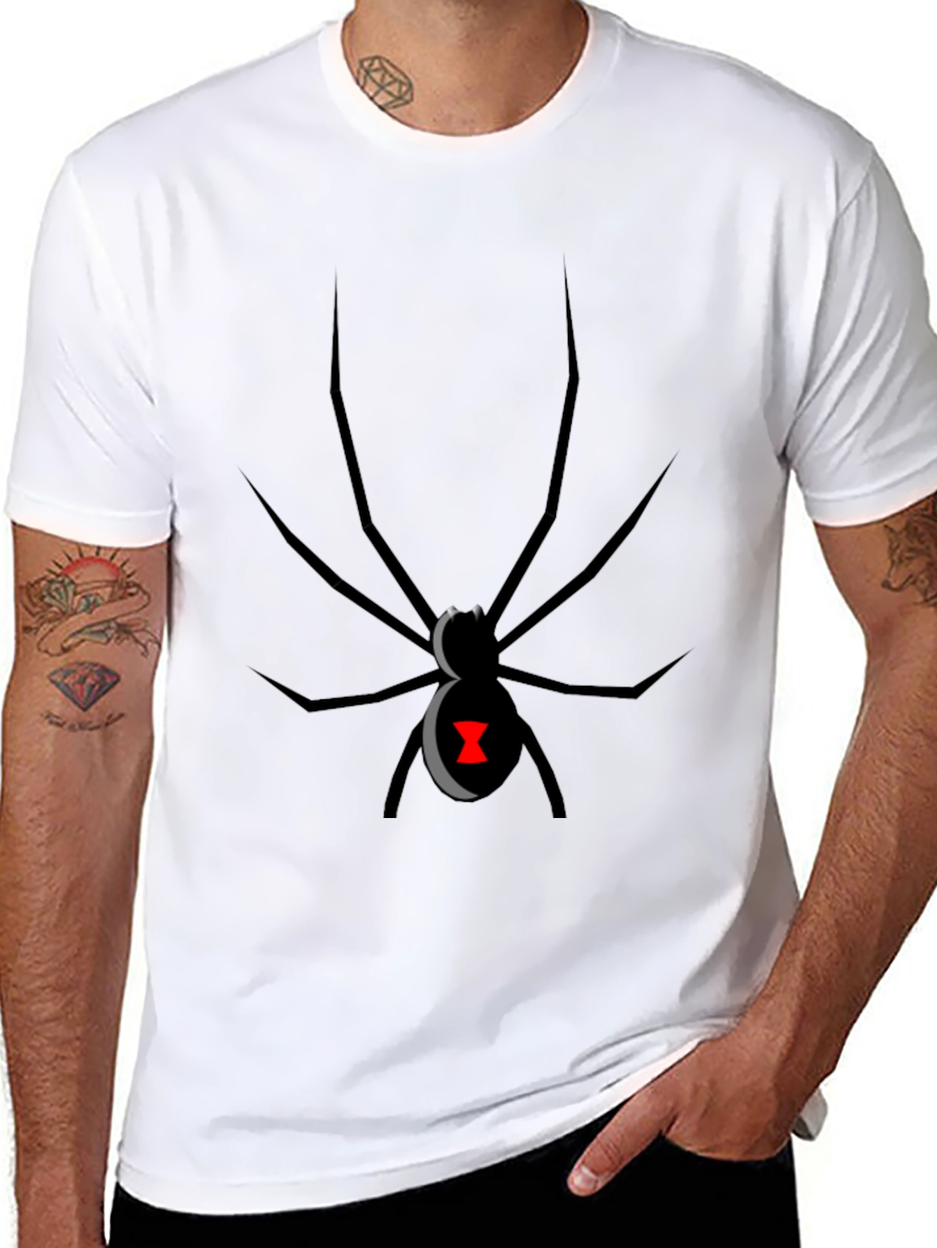 Black Widow Spider Graphic Tee - Stylish & Unique