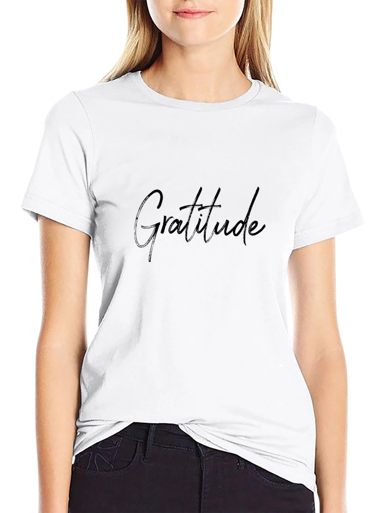 Gratitude Black Tee - Stylish & Comfortable