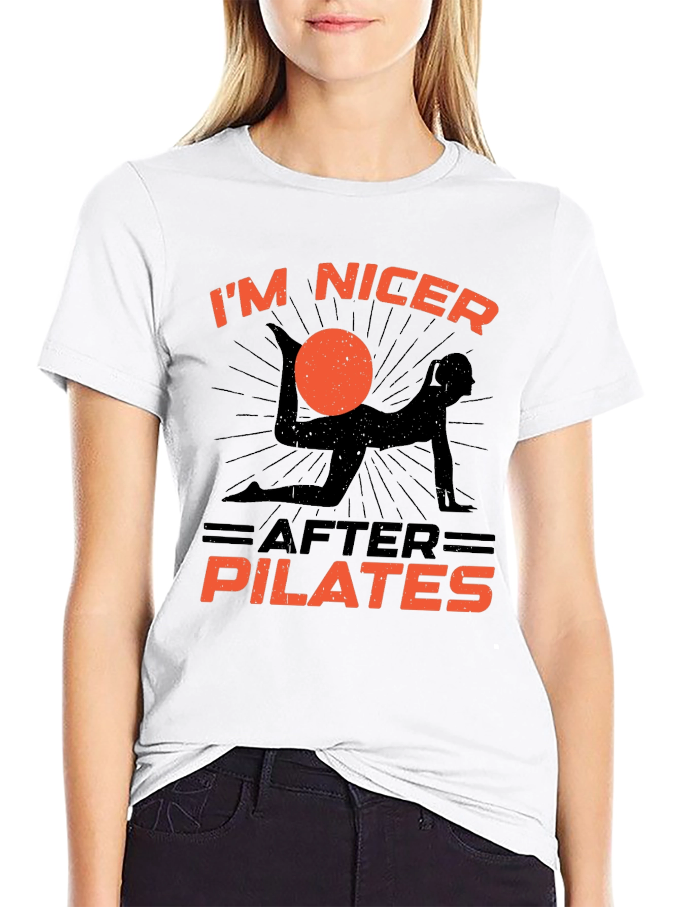 Pilates T-Shirt: Im Nicer After Pilates Graphic Tee