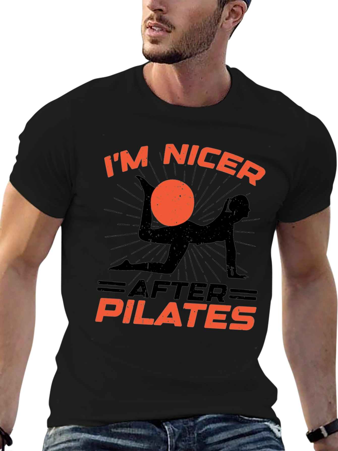 Pilates T-Shirt: Im Nicer After Pilates Graphic Tee
