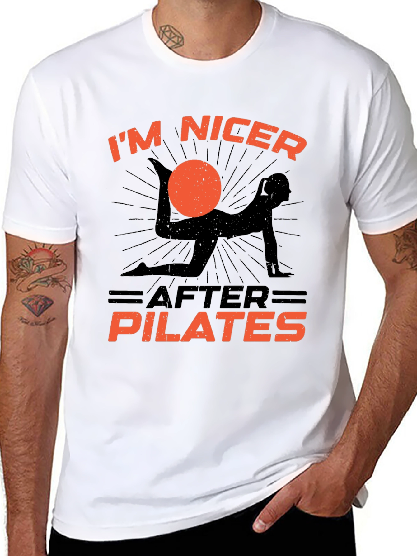 Pilates T-Shirt: Im Nicer After Pilates Graphic Tee