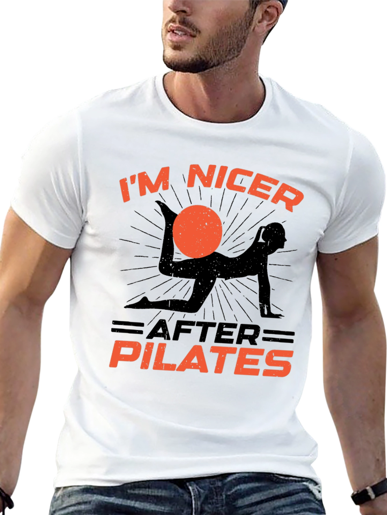 Pilates T-Shirt: Im Nicer After Pilates Graphic Tee