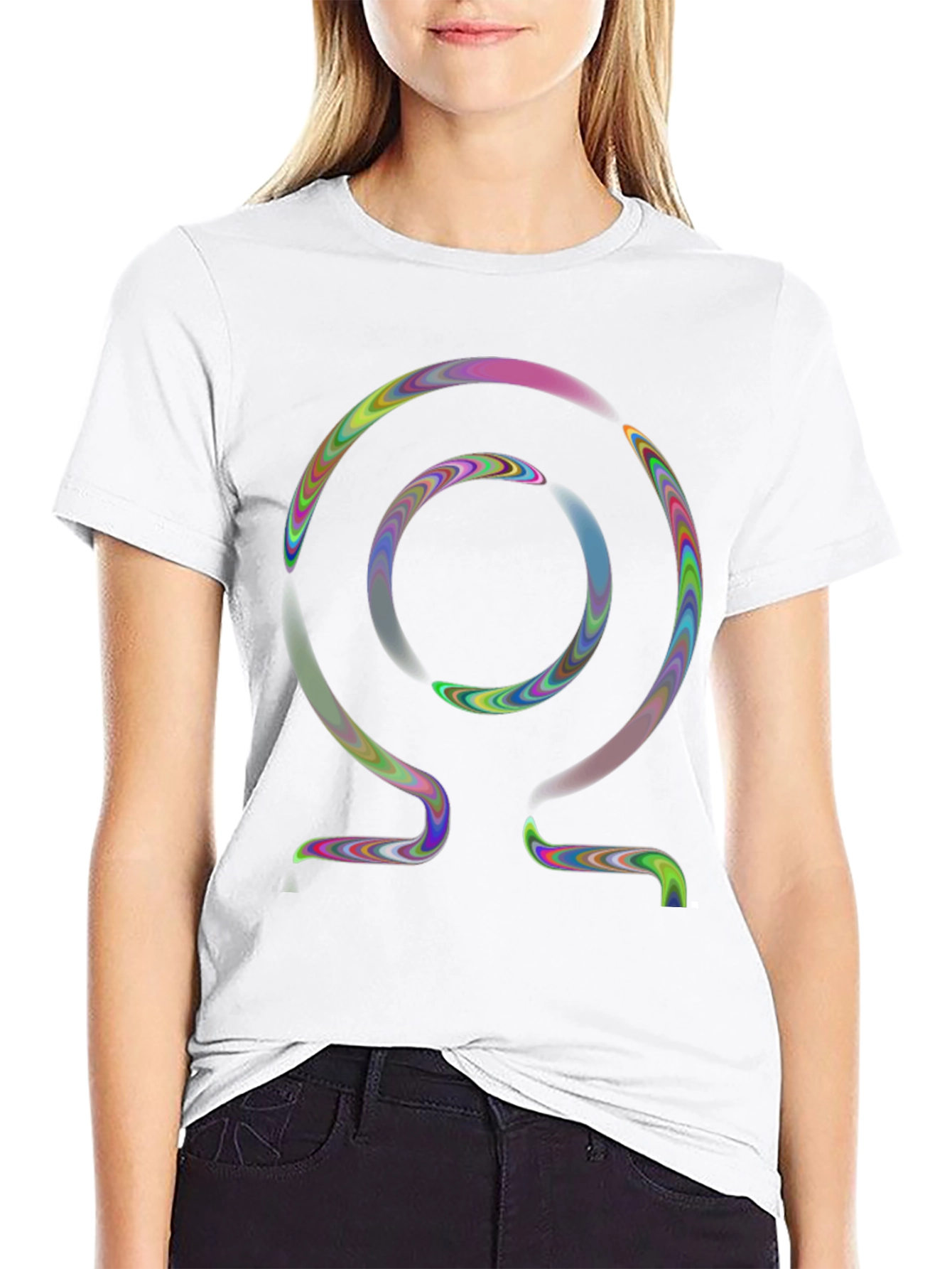 Abstract Omega Symbol T-Shirt