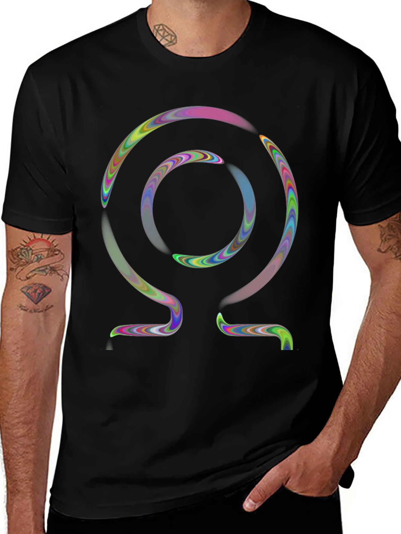Abstract Omega Symbol T-Shirt