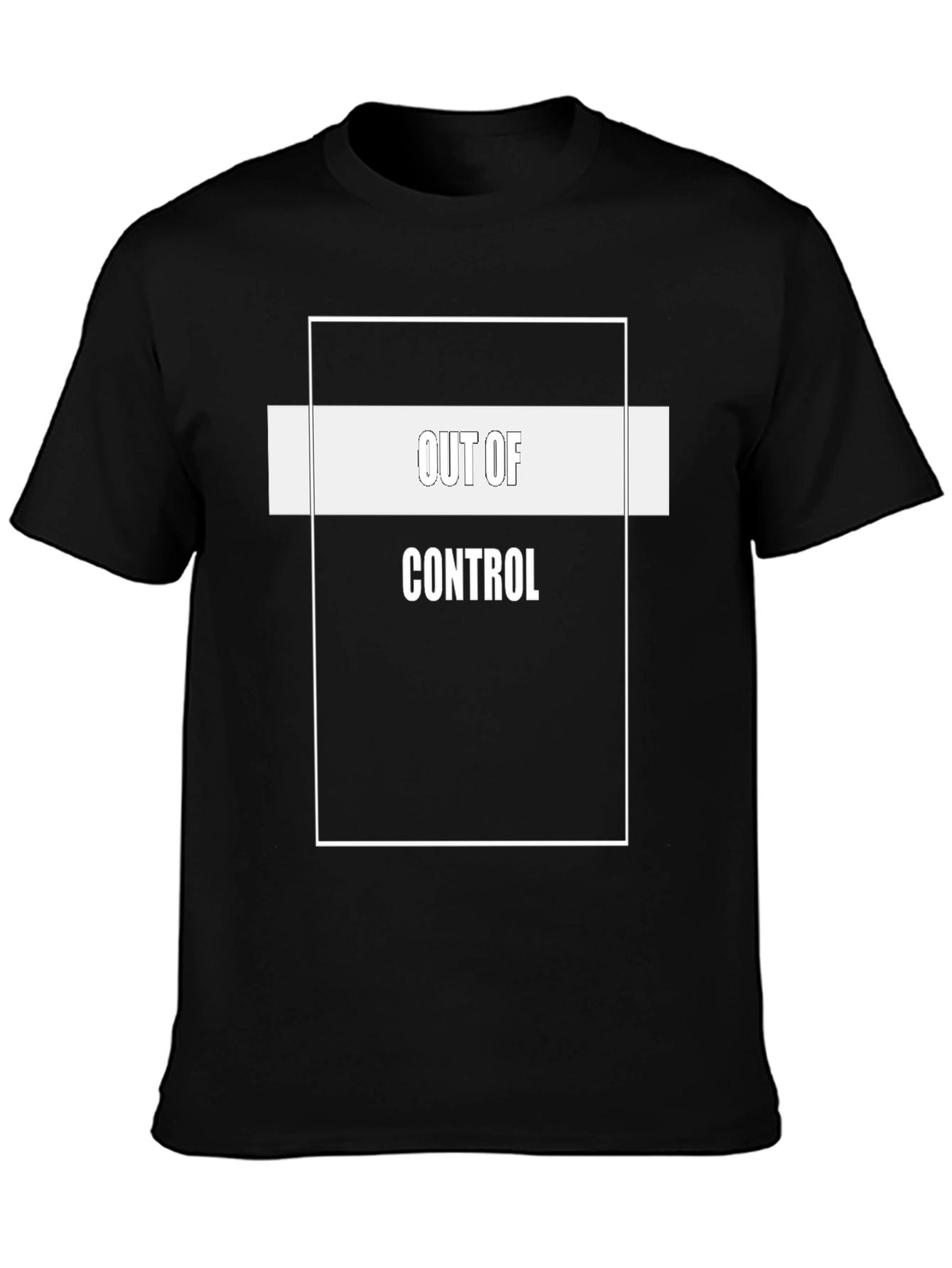 Out of Control Graphic Tee - Black Cotton Blend