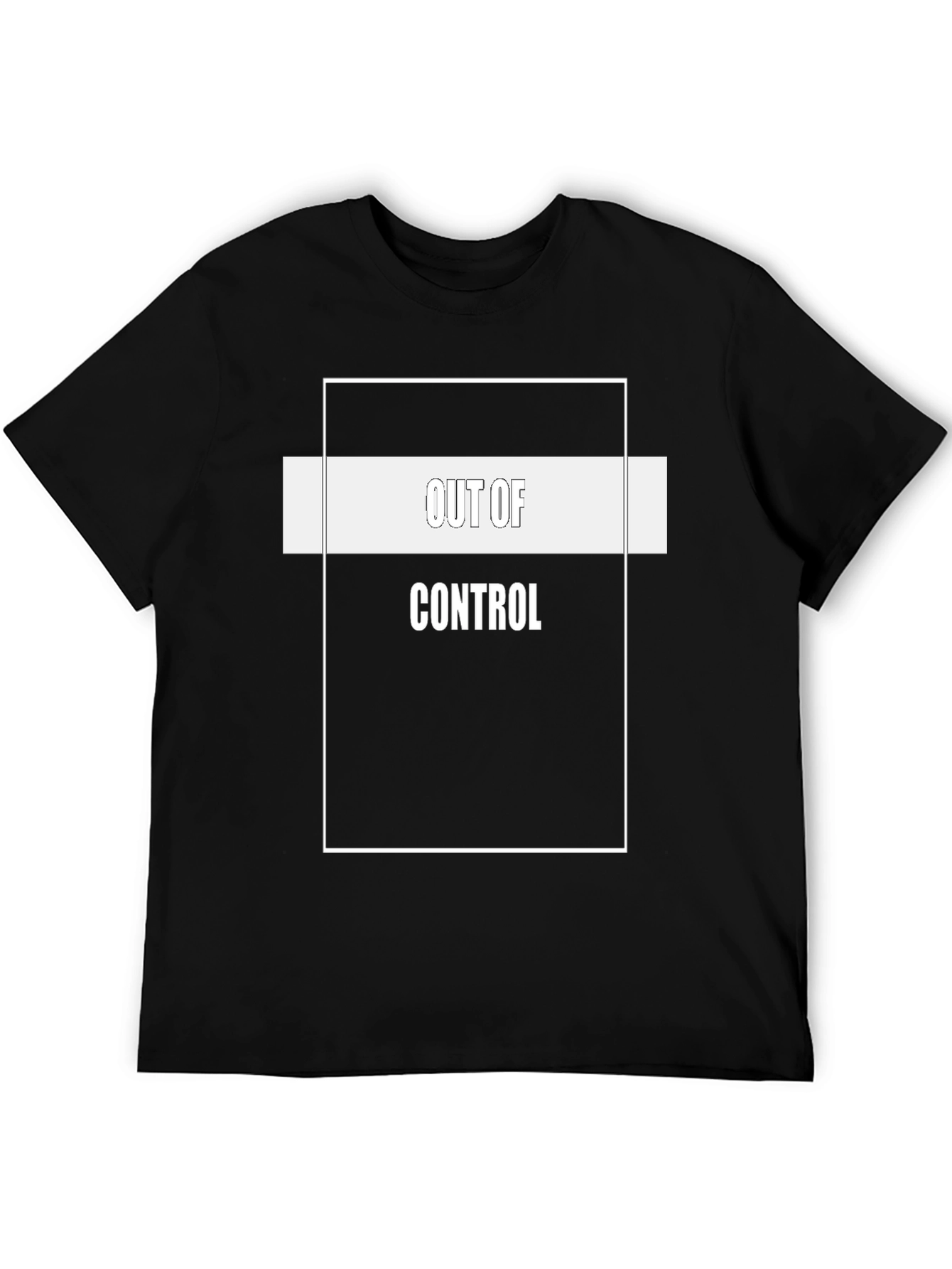 Out of Control Graphic Tee - Black Cotton Blend