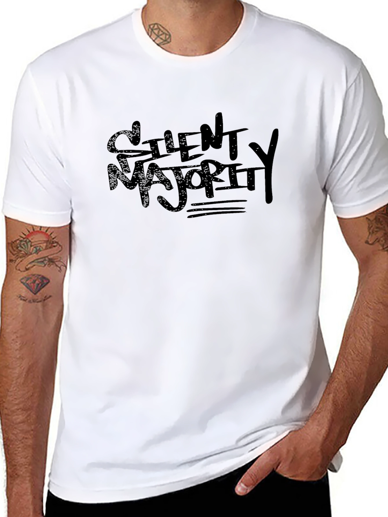 Silent Majority Graphic Black T-Shirt