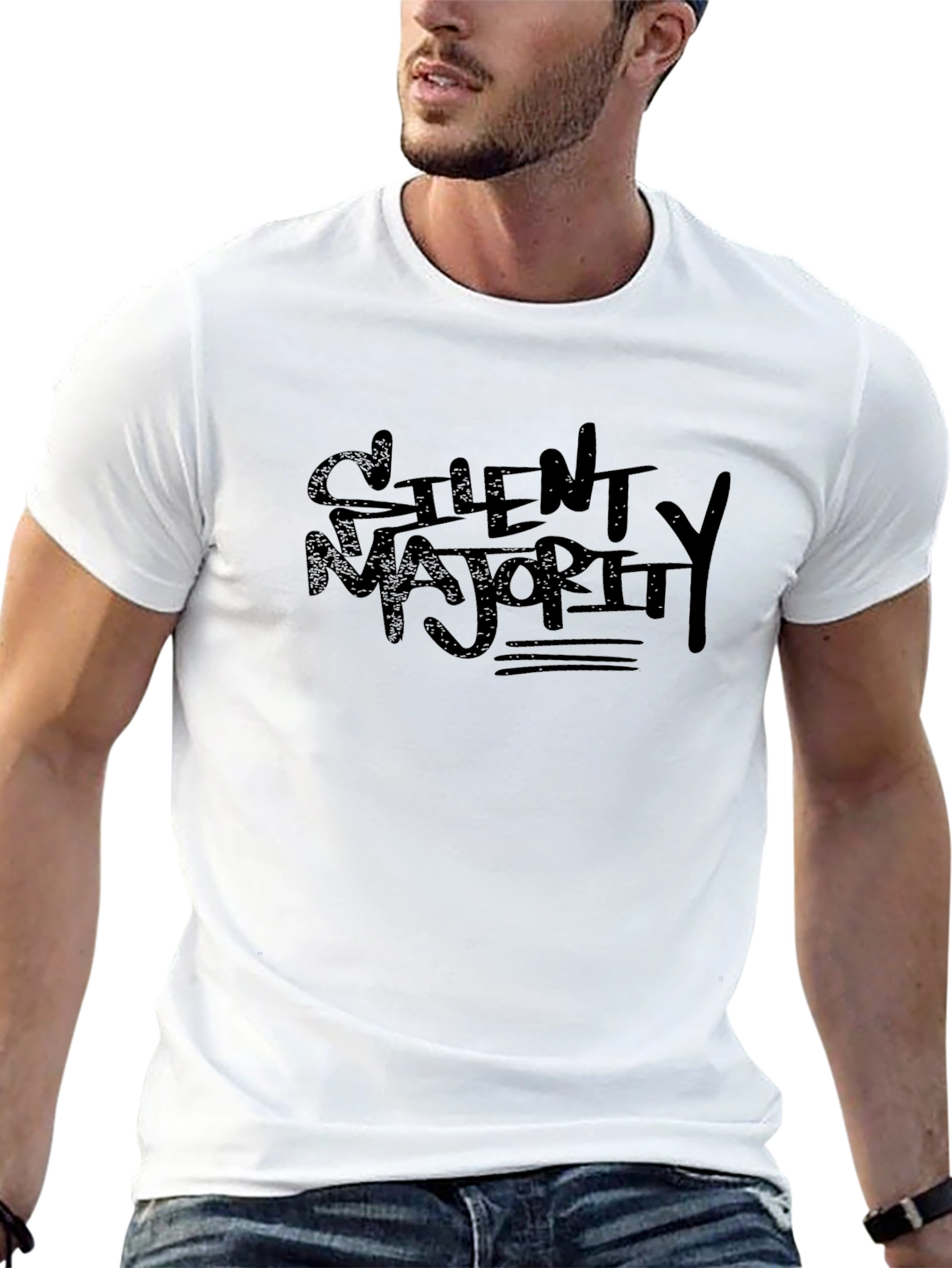 Silent Majority Graphic Black T-Shirt