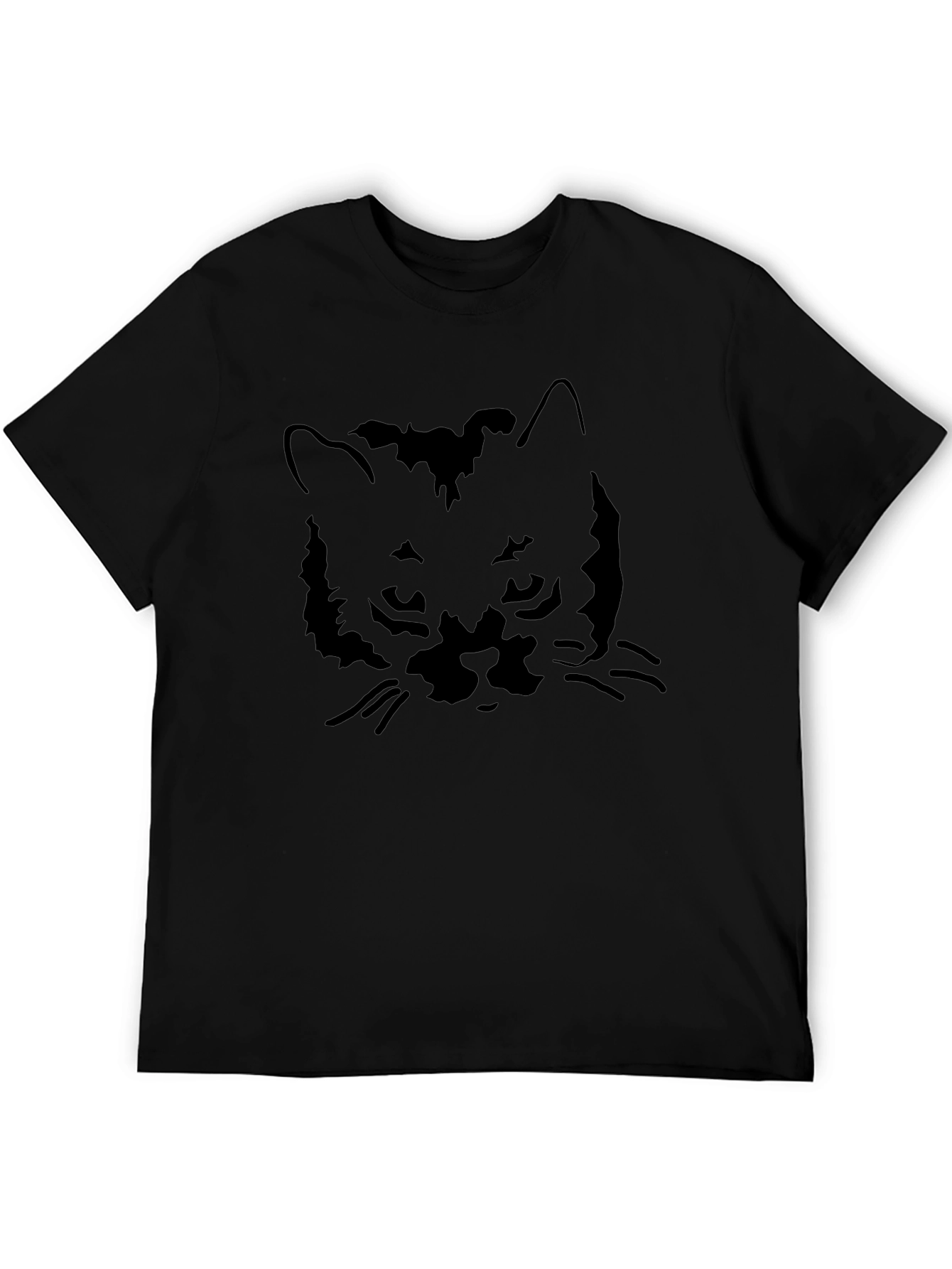 Black Cat Graphic Tee - Stylish Menswear