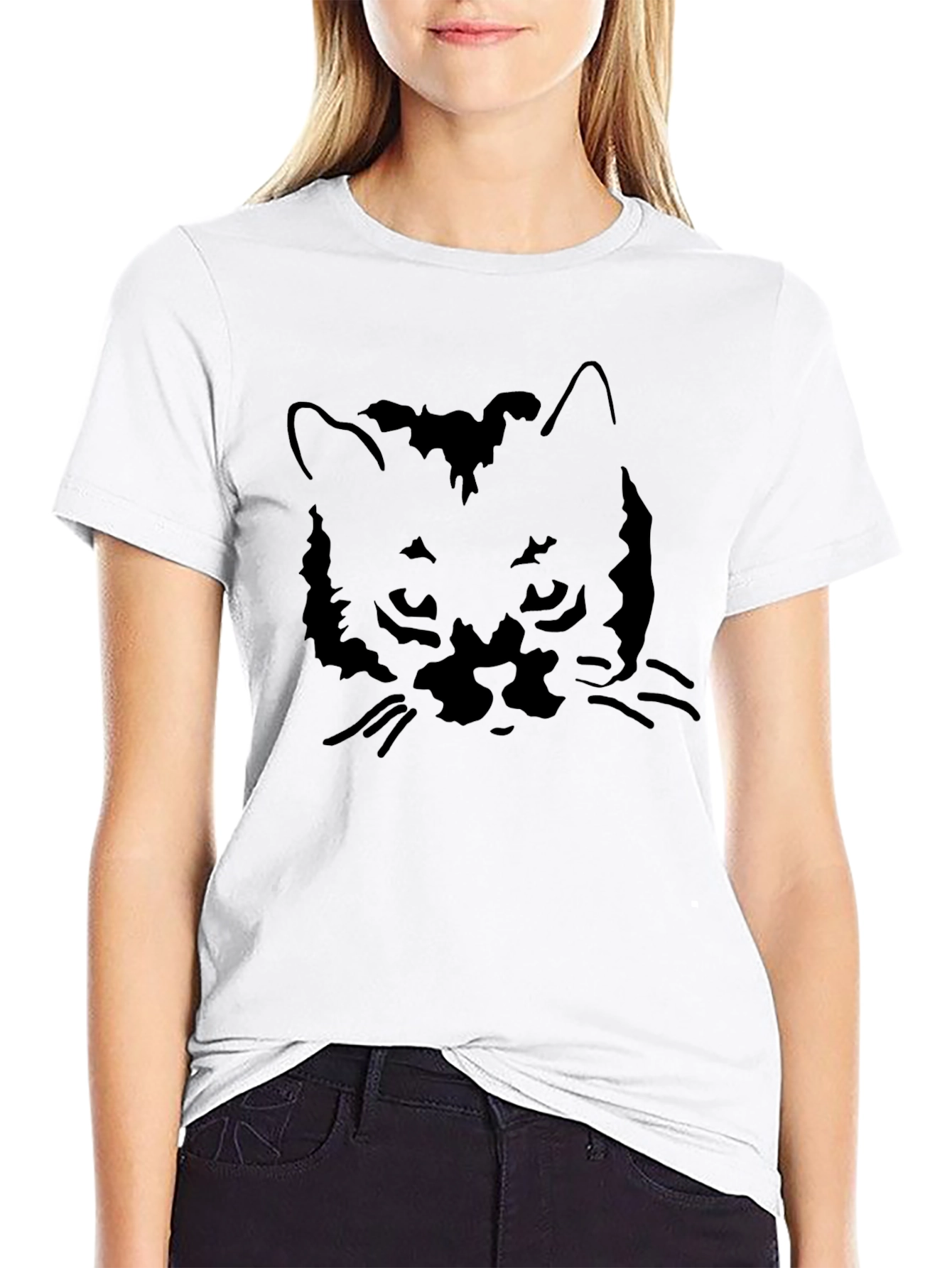 Black Cat Graphic Tee - Stylish Menswear