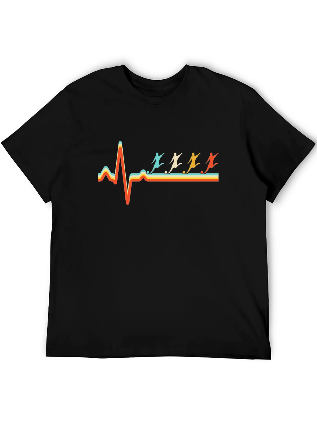 Soccer Heartbeat T-Shirt - Retro Graphic Tee