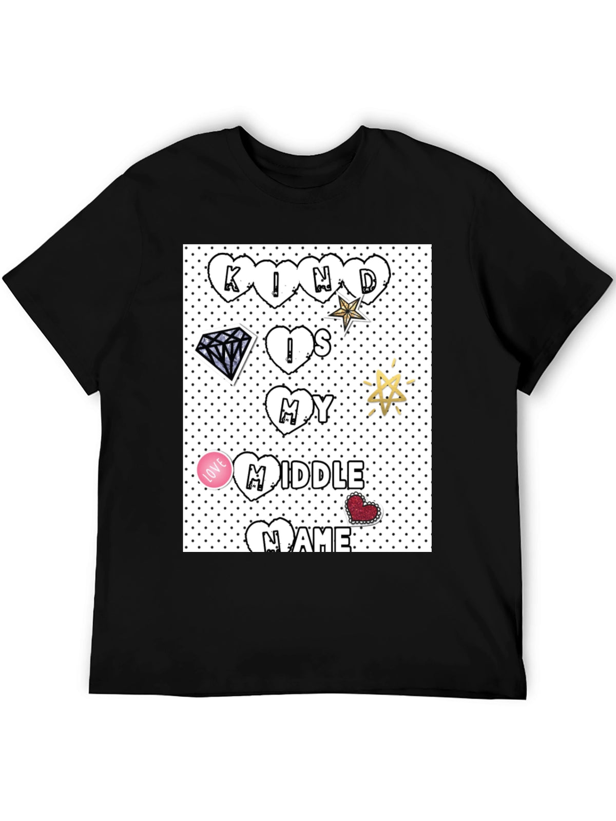 Kind is My Middle Name Black T-Shirt
