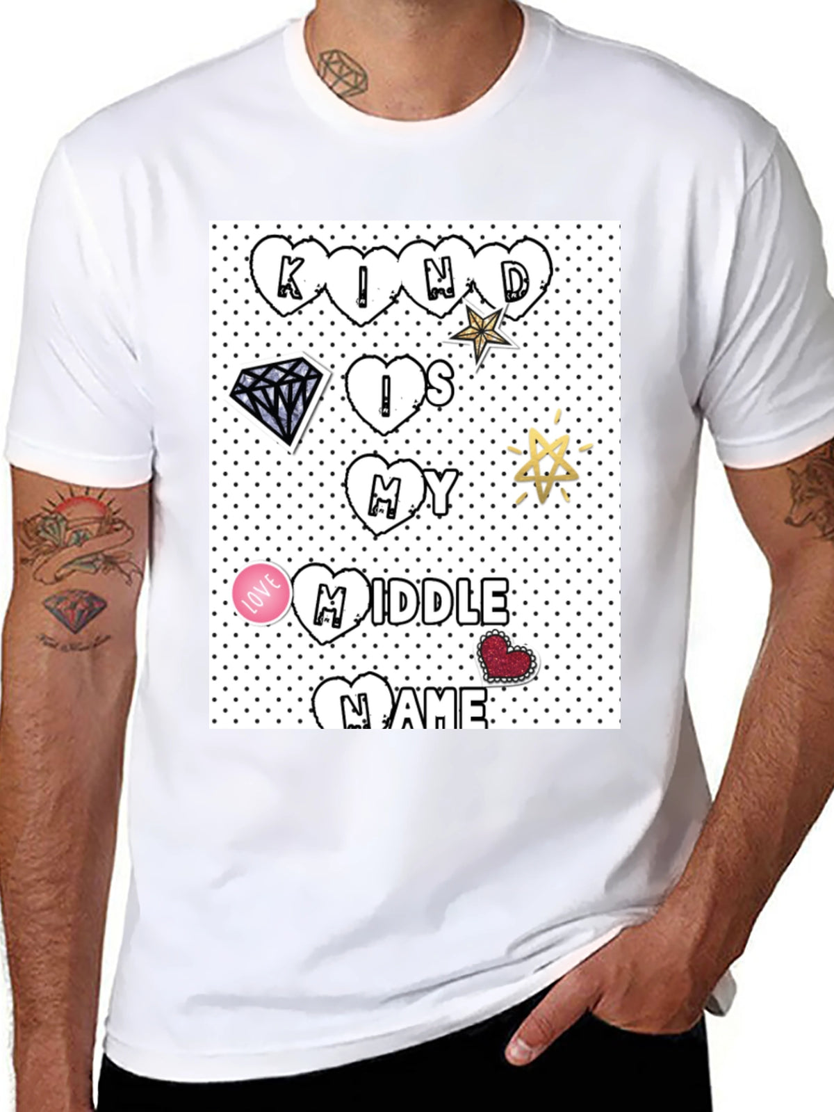 Kind is My Middle Name Black T-Shirt