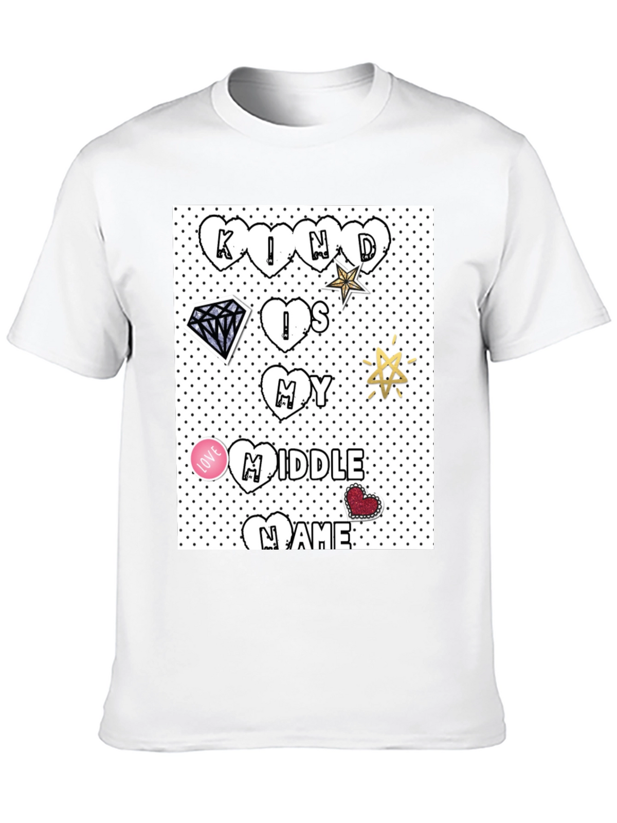 Kind is My Middle Name Black T-Shirt
