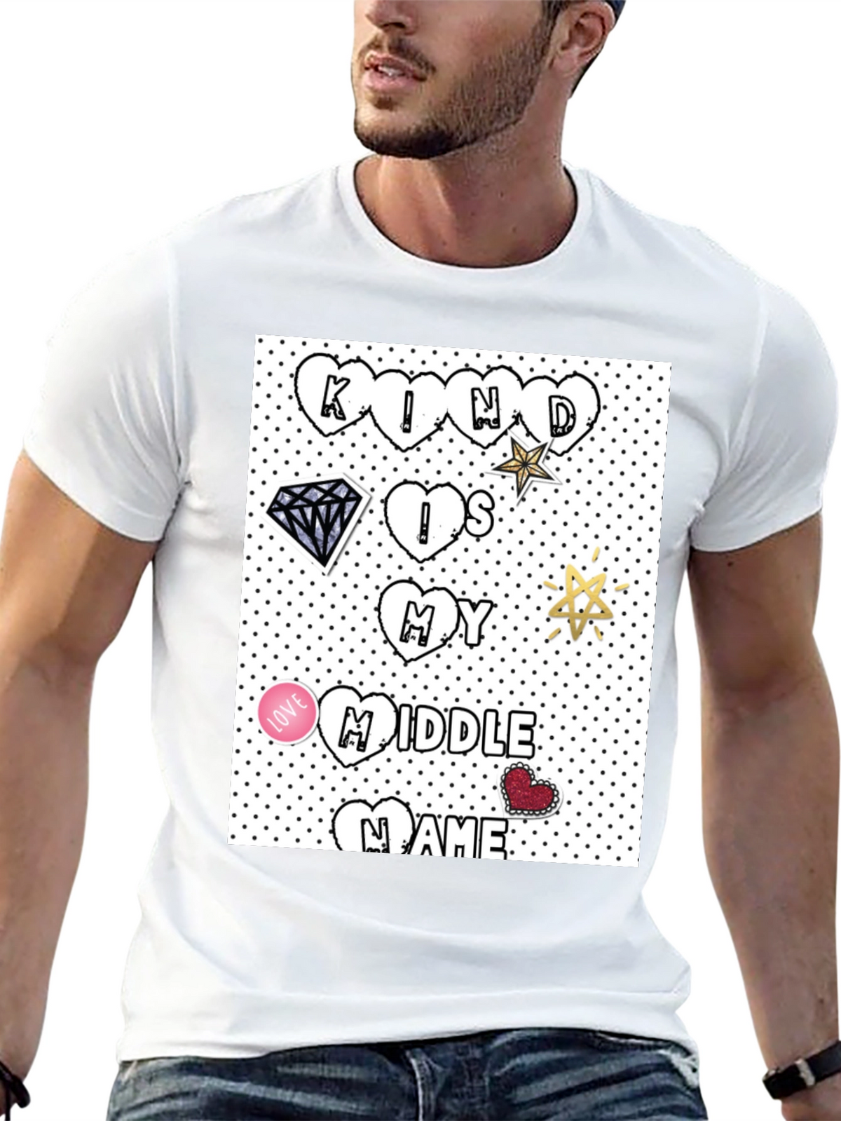 Kind is My Middle Name Black T-Shirt