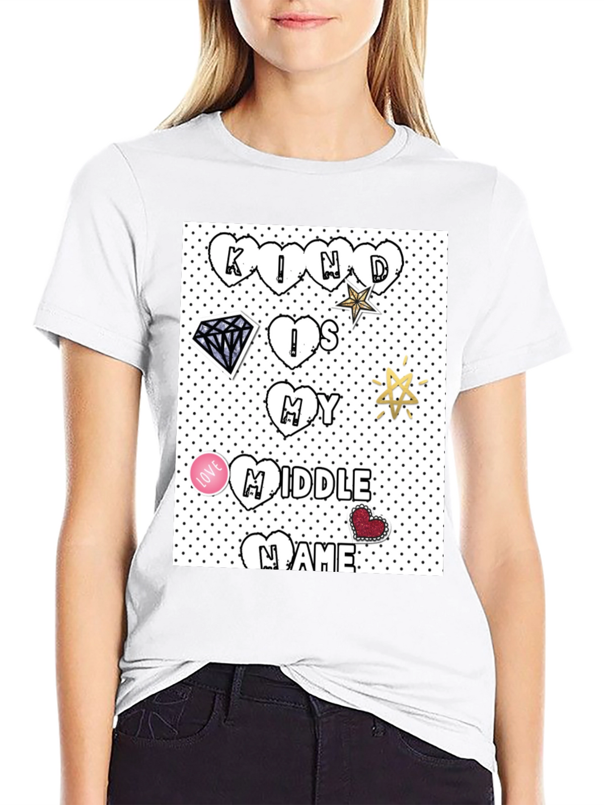 Kind is My Middle Name Black T-Shirt