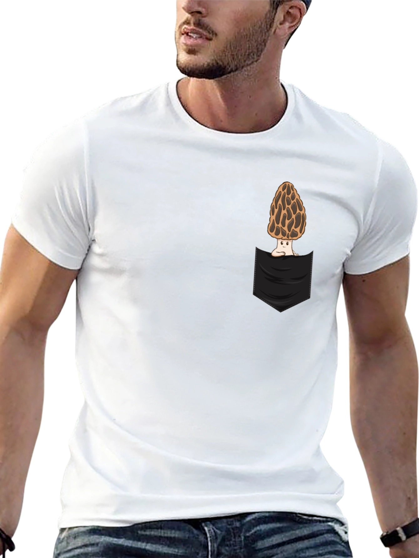 Mushroom Pocket T-Shirt - Unique Graphic Tee