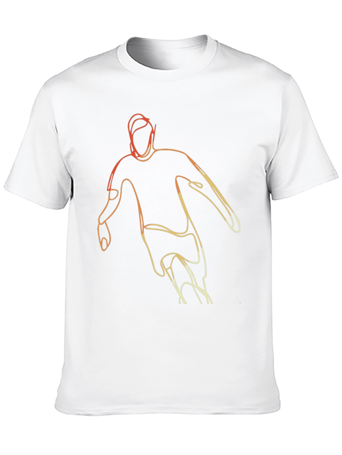 Line Art Sport Graphic Tee - Black