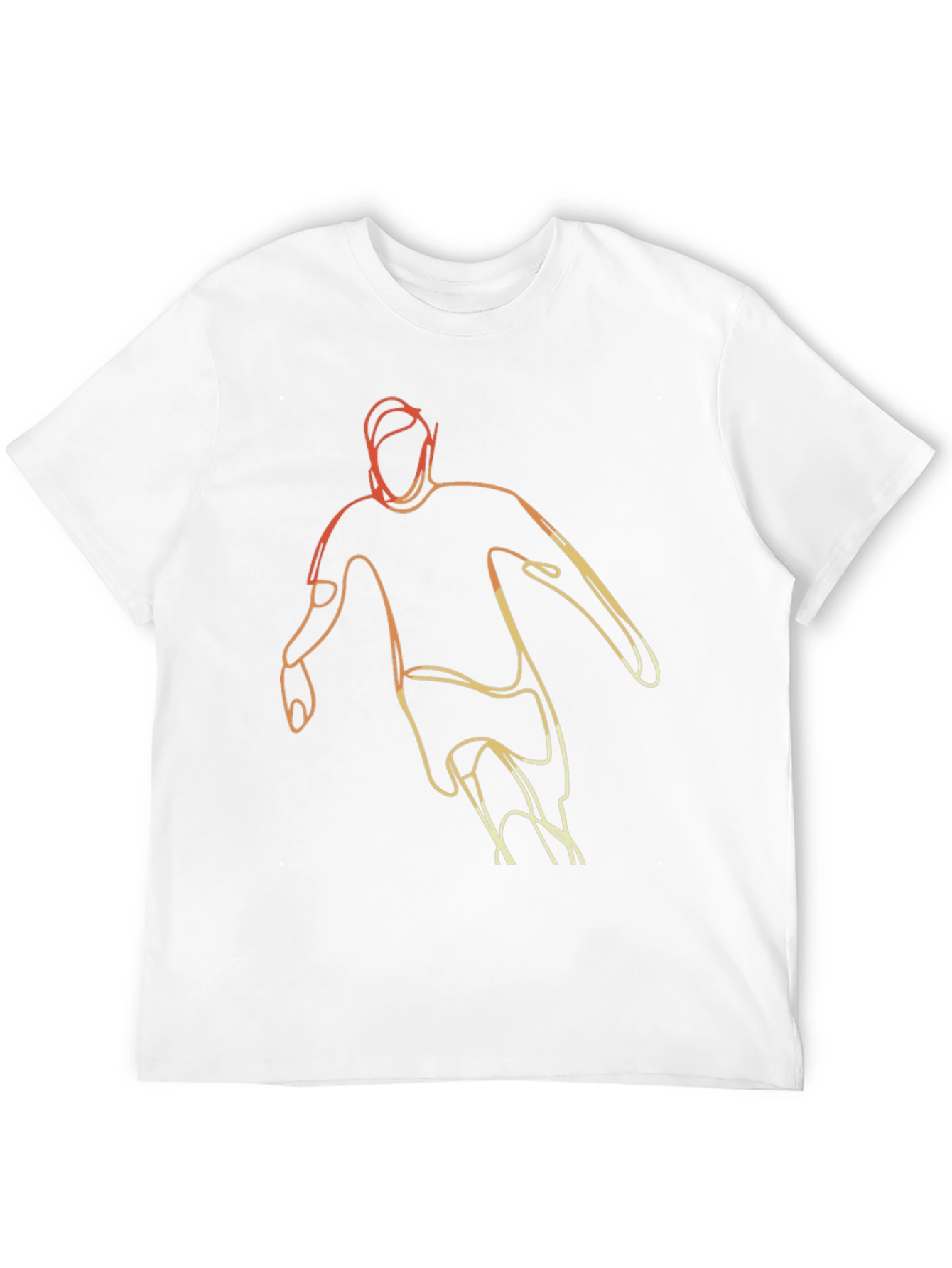 Line Art Sport Graphic Tee - Black