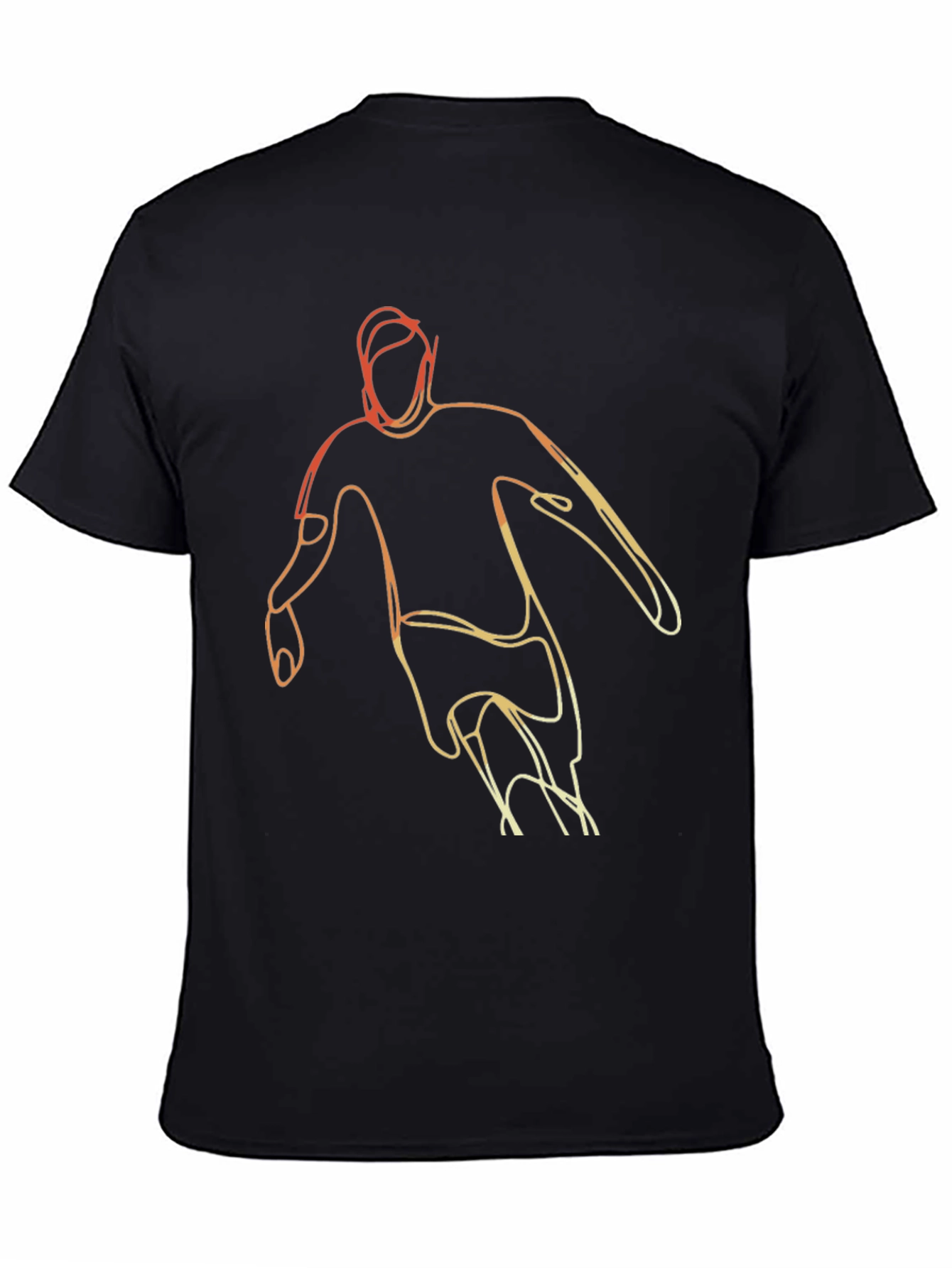 Line Art Sport Graphic Tee - Black